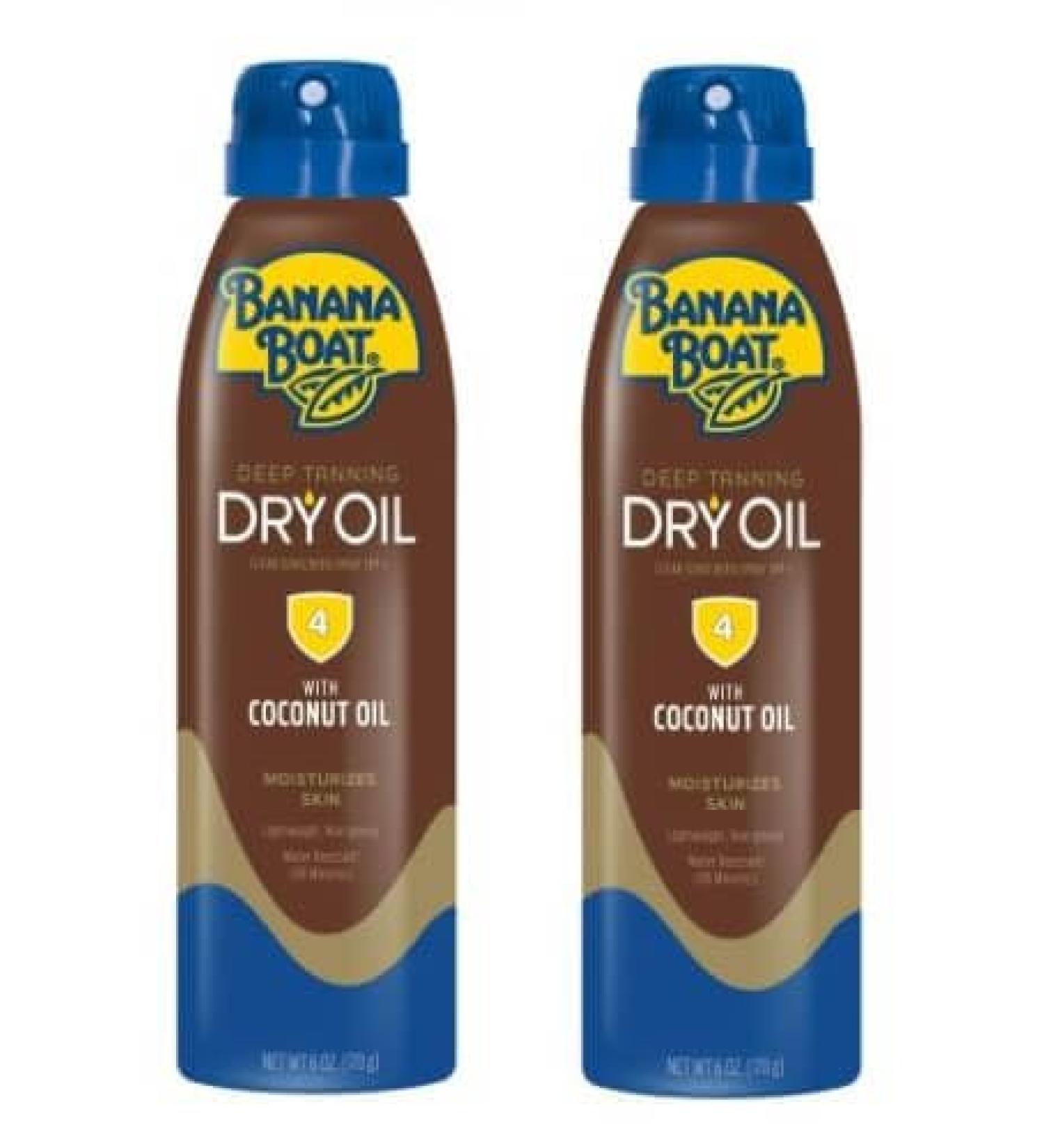 Deep Tanning Dry Oil Clear Spray Sunscreen SPF 4 - 6 fl oz (2 Pack) | Best International Shipping - Buy Online on GoSupps.com