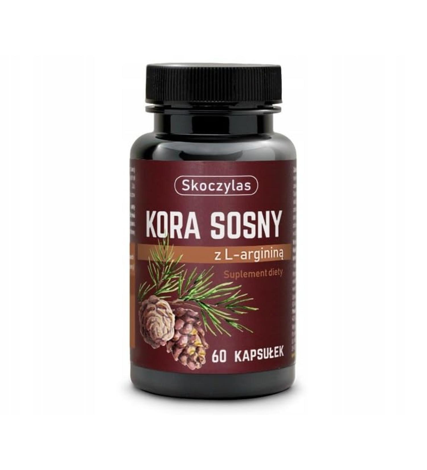 Skoczylas - Pine bark with arginine - Dietary supplement - No additives - 60 capsules