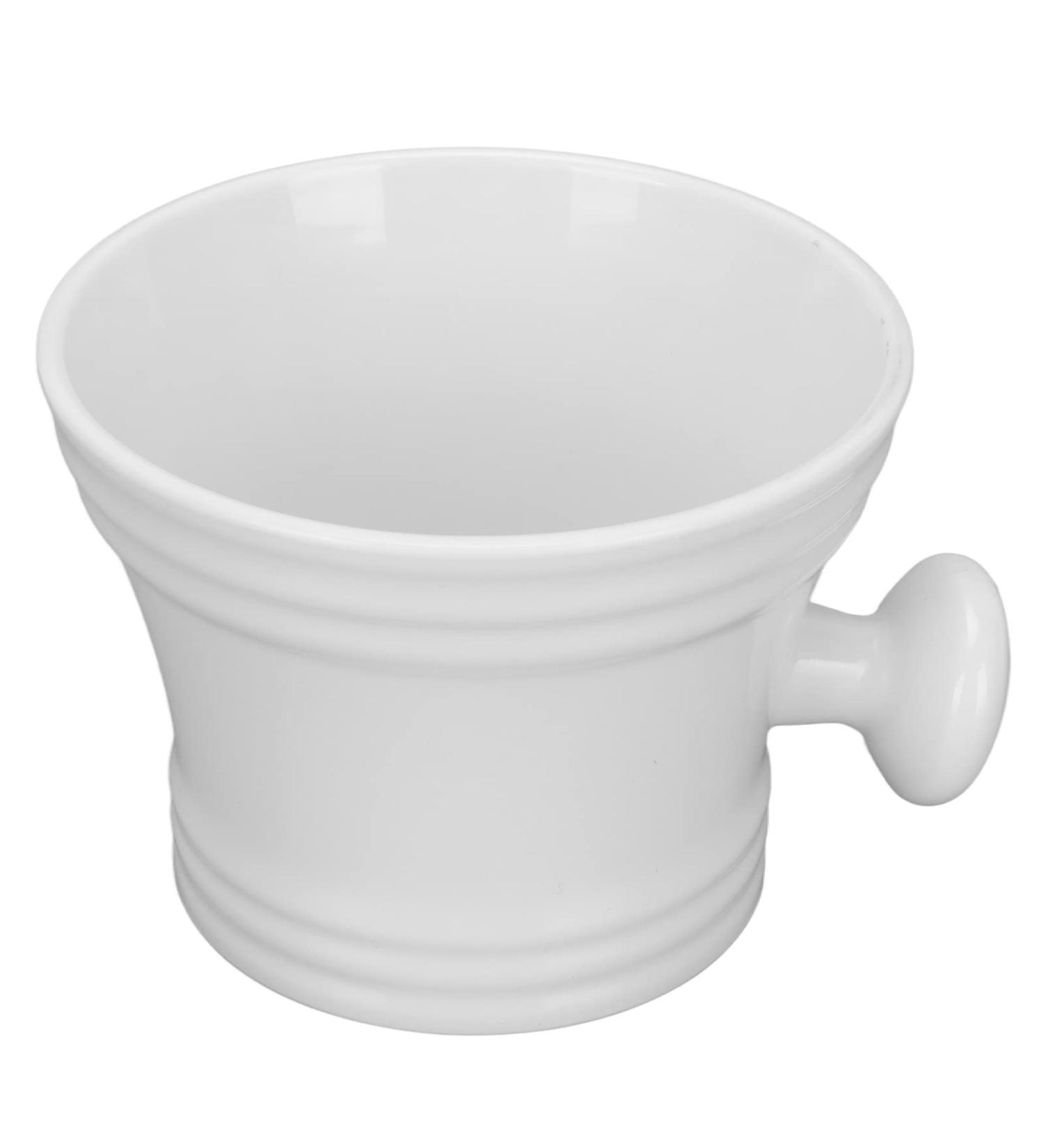 Portable Men's Shaving Soap Bowl - Large Capacity Plastic Mug with Handle for Home & Travel - Buy Online on GoSupps.com