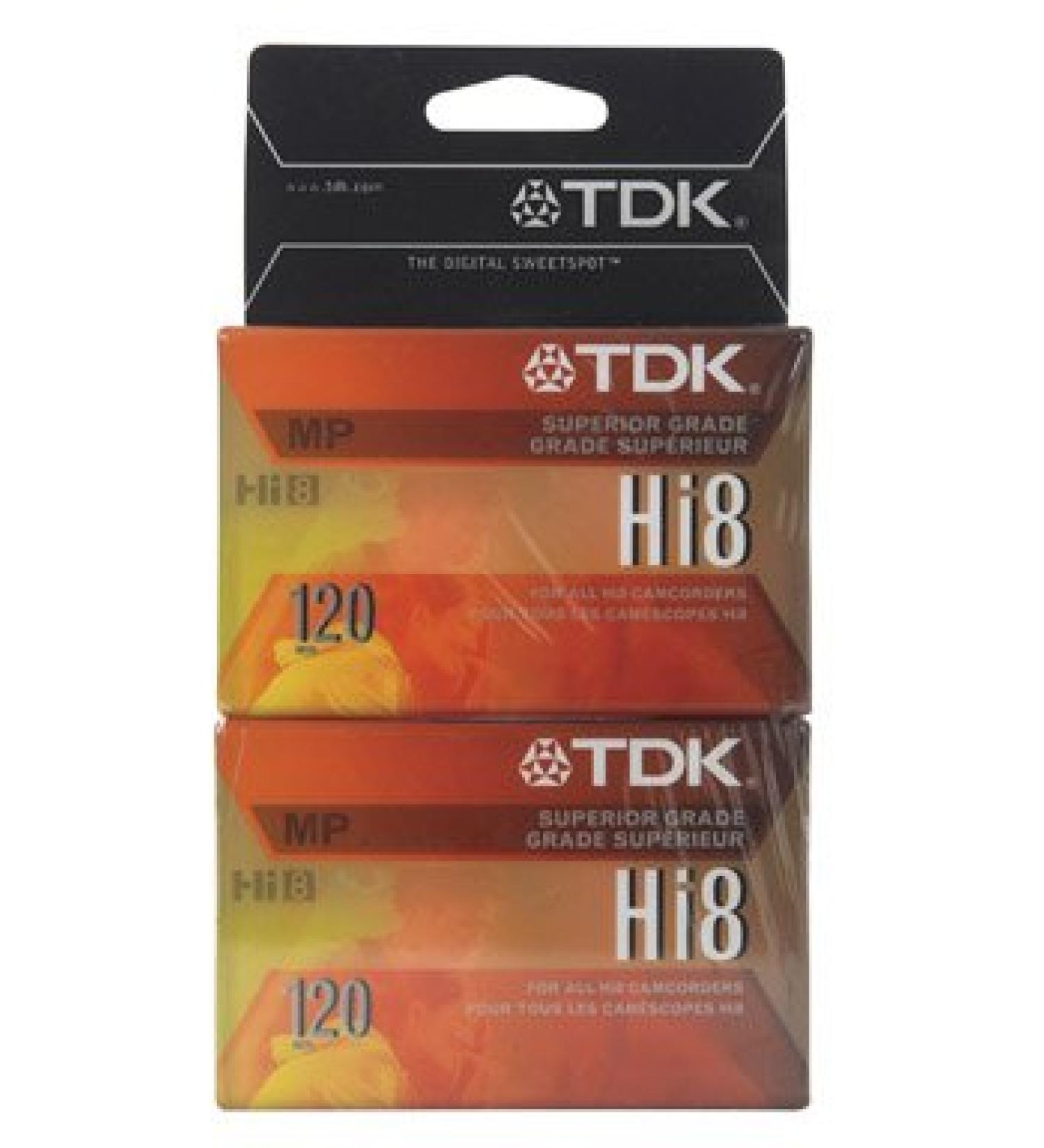 4 each: Tdk Camcorder Tape 8mm (P6-120HPL2TGA)