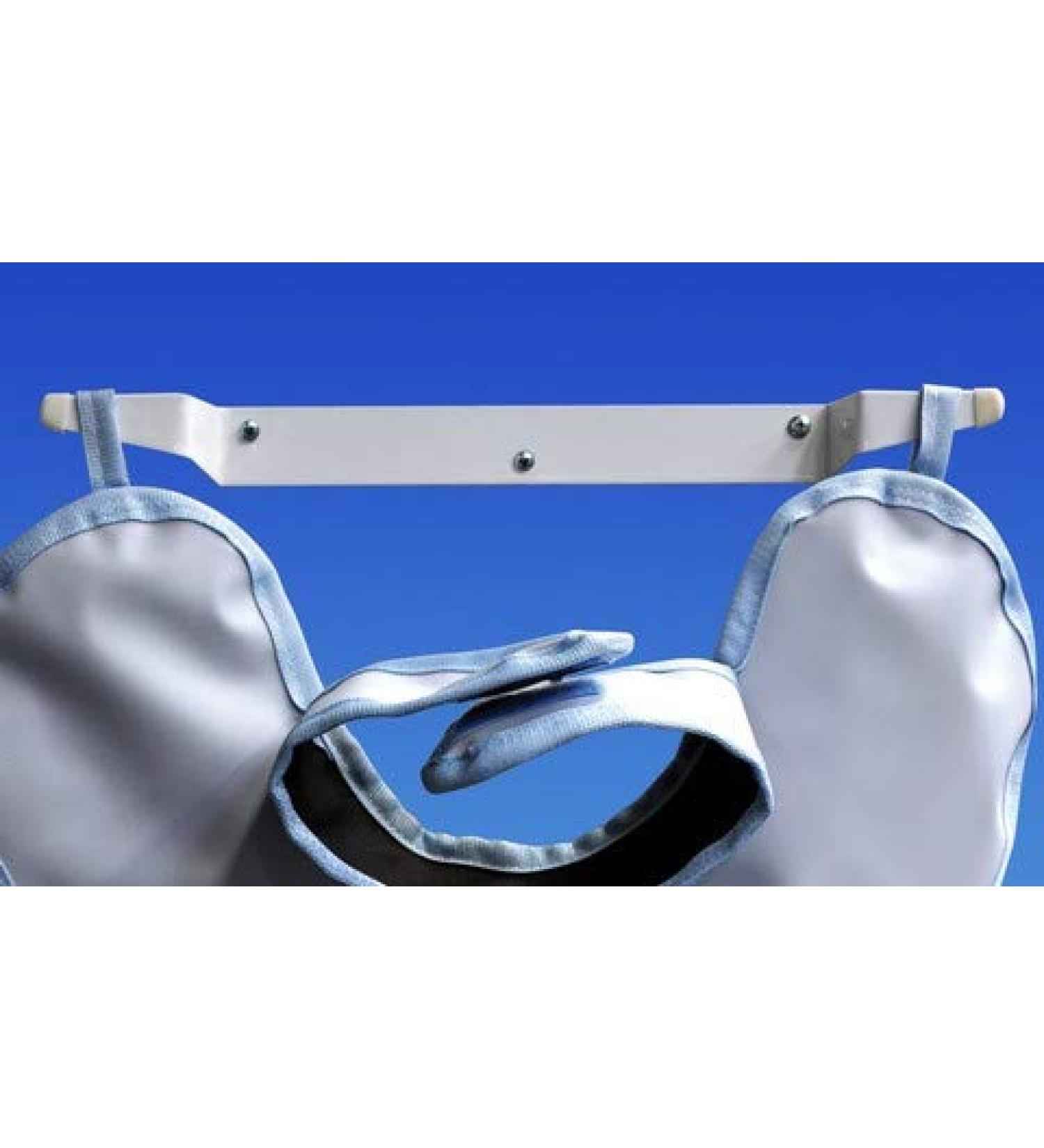 PLM Apron Hanger Economy White Coated Steel Ea