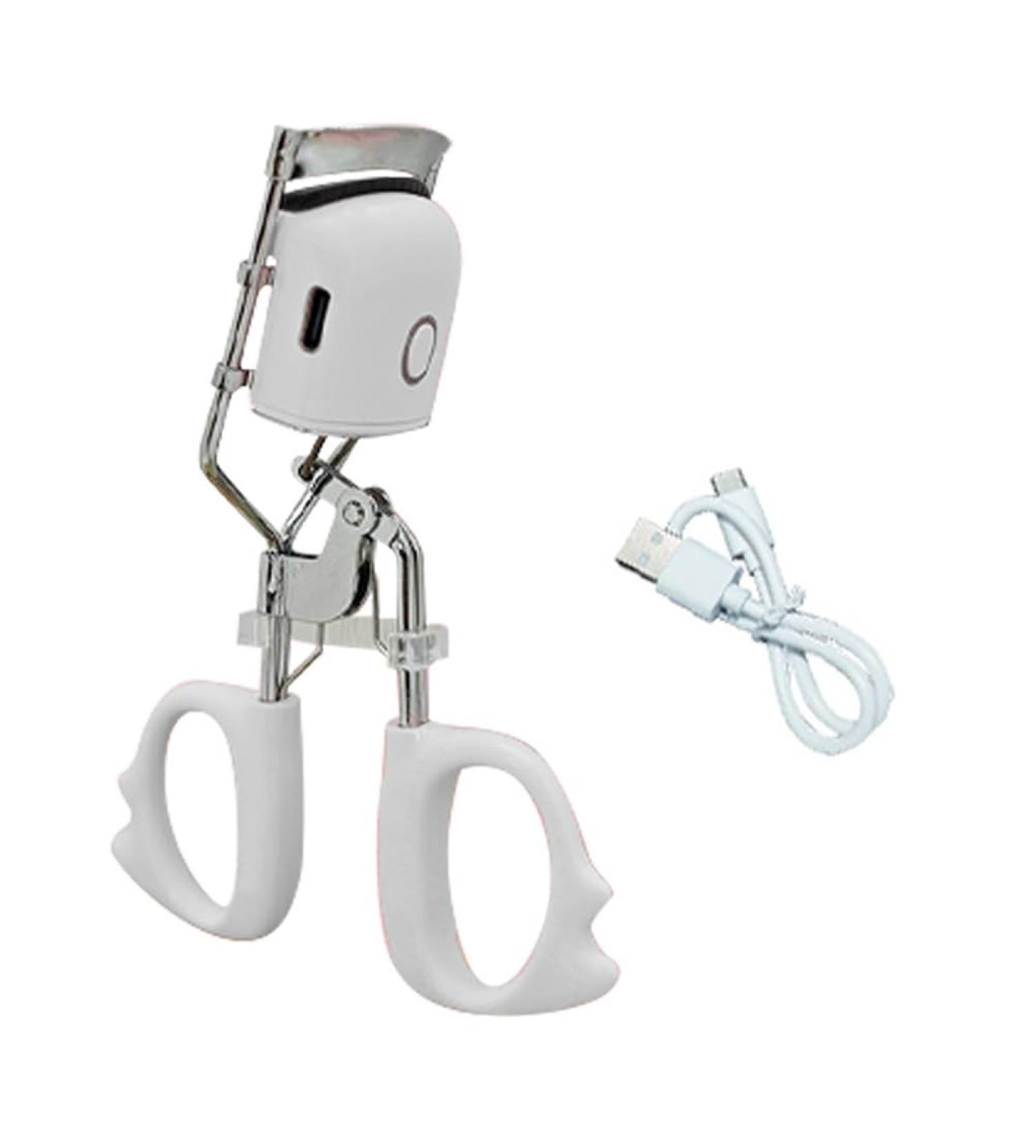 Tumuued USB Charging Model Electric Eyelash Curler Fast Heating Portable Eye Lash Perm Lasting Curling Thermal Eyelash Clip A White - Buy Online on GoSupps.com