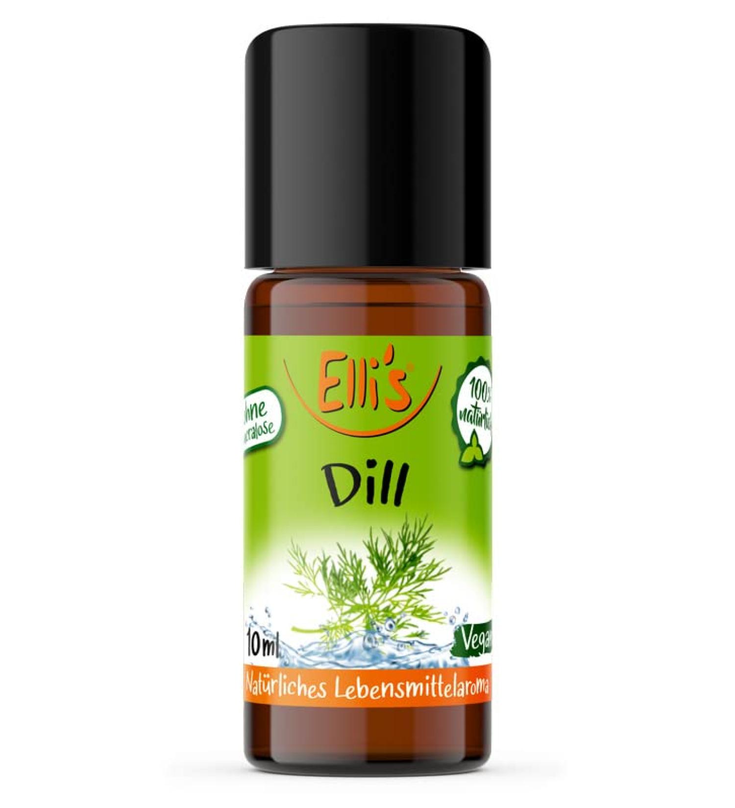 Ellis Flavors Dill Natural Food Aroma - 100% Vegan & Natural Aroma Concentrate for Dishes & Drinks | 10 ml - Buy Online on GoSupps.com