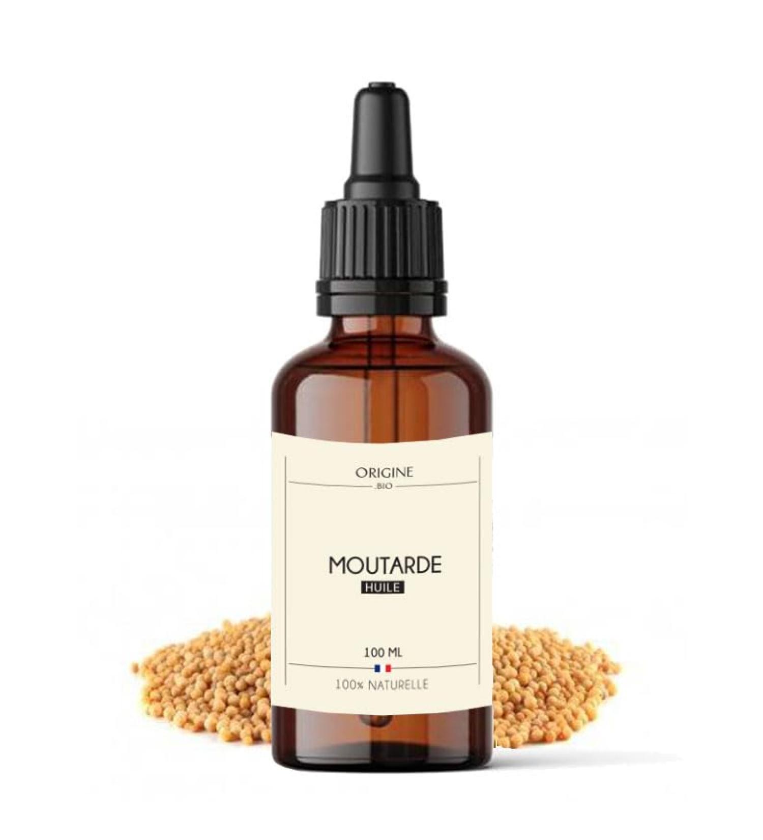 Origine.bio - Mustard Vegetable Oil 100ml With Pipette - 100% Natural - Stimulates Fortifies Sublimates - French Brand