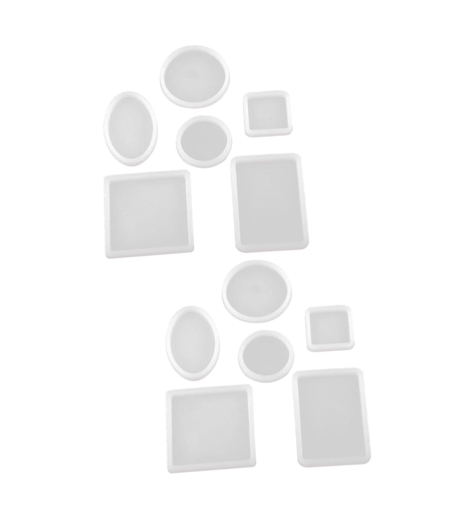 STOBOK 12 Pcs Silicone Molds Clear Coasters Crystal Epoxy Mold Silicone Mold Making Tool Jewelry Transparent Mold Crystal Silicone Mould Crystal Epoxy Silicone Mould Clay Board Chocolate As Shownx2pcs mediumx2pcs - Buy Online on GoSupps.com