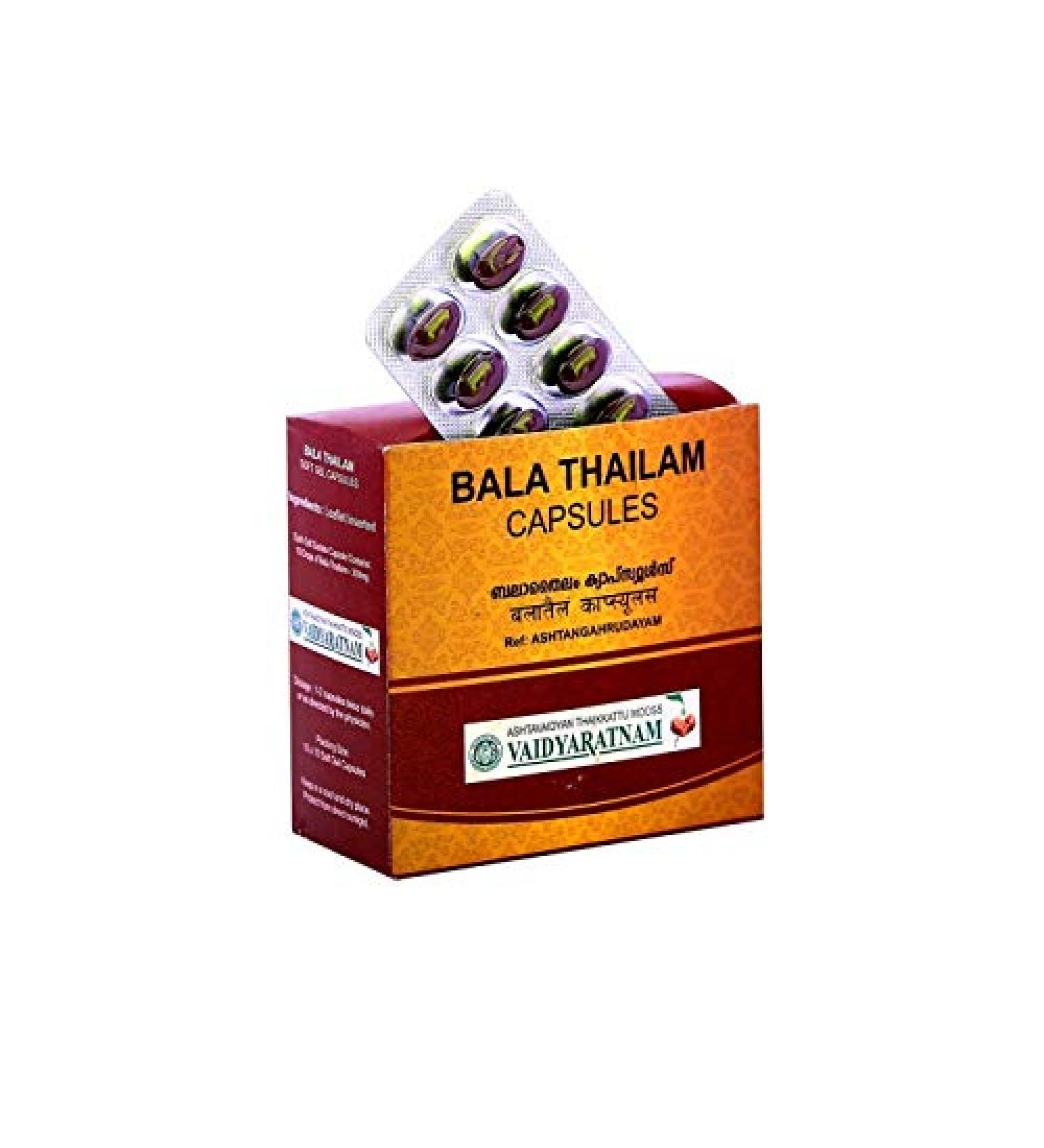 Export deals Vaidyaratnam Oushadhasala BALA THAILAM Soft Gel Capsule 100 NOS door Exportdeals