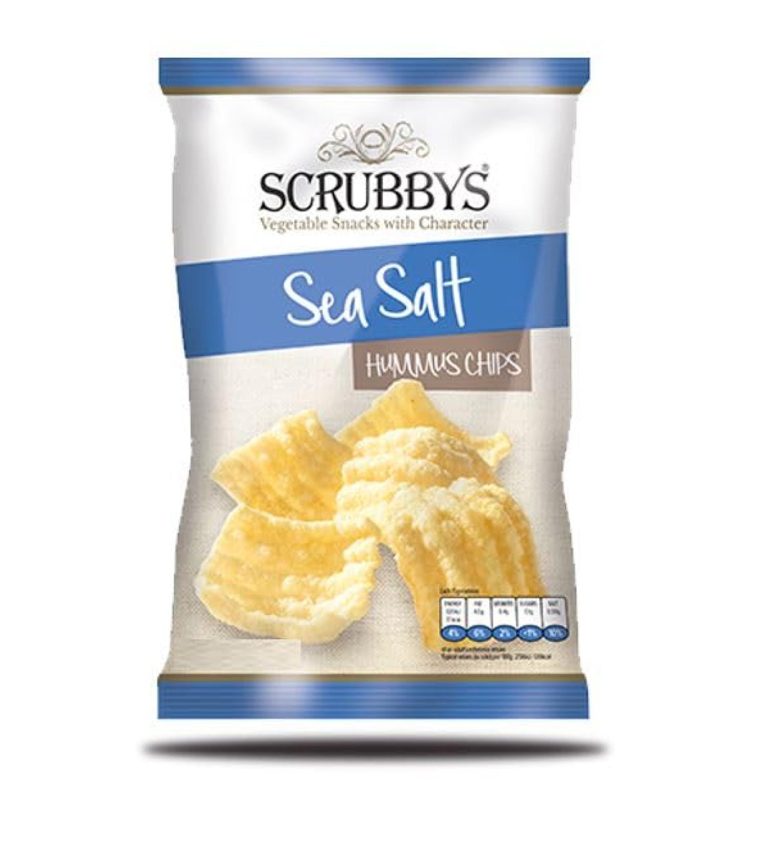 Broadway candy Scrubbys Sea Salt Chips Hummus 125 g (Pack of 10)