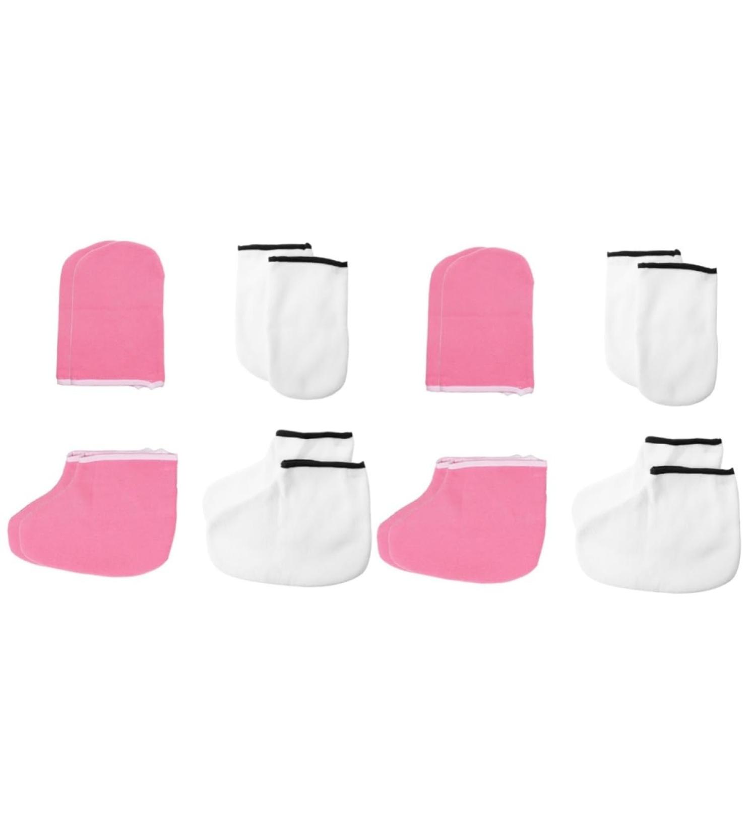 minkissy 8 Pairs Hand and Foot Mask Thickened Foot Covers Heat Preservation Gloves Skin Care Gloves Exfoliating Foot Covers Gloves Hand Spa Gloves Paraffin Wax Bath Gloves Foot Spa Covers - Buy Online on GoSupps.com