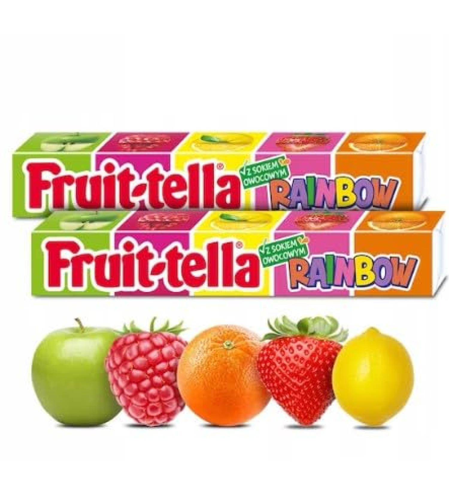 40 x Fruit Tella Rainbow Chewy Candy with Fruit Juice Delicious Tasty And Twisty Treat Gift Hamper - Buy Online on GoSupps.com