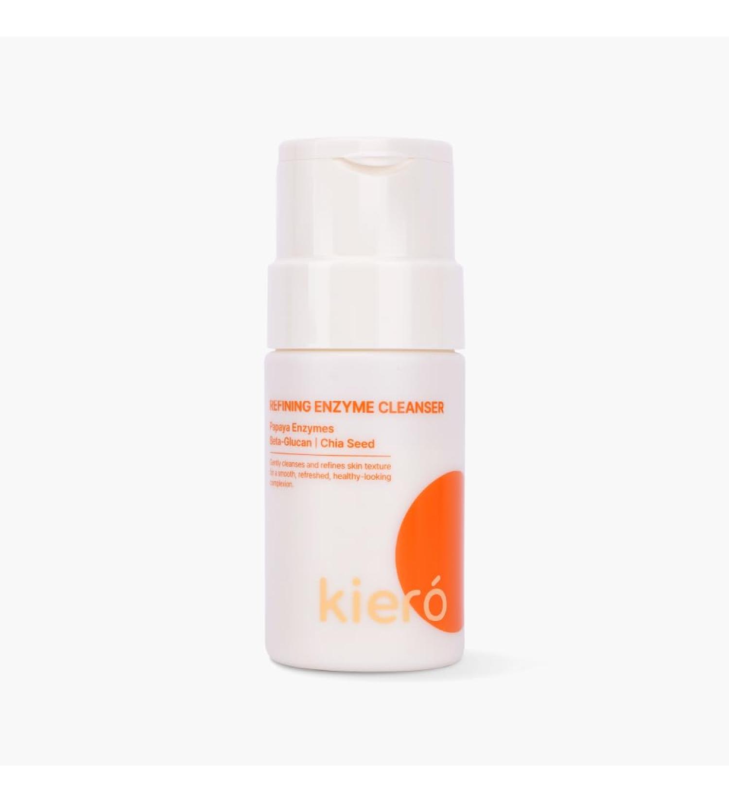 Kiero Refining Enzyme Cleanser - Foaming Enzyme Powder Face Wash with Papaya Enzymes Chia Seeds & Beta-Glucan - Vegan Facial Cleanser with Gentle Exfoliation for Pore Buildup & Impurities (1.76 oz) - Buy Online on GoSupps.com