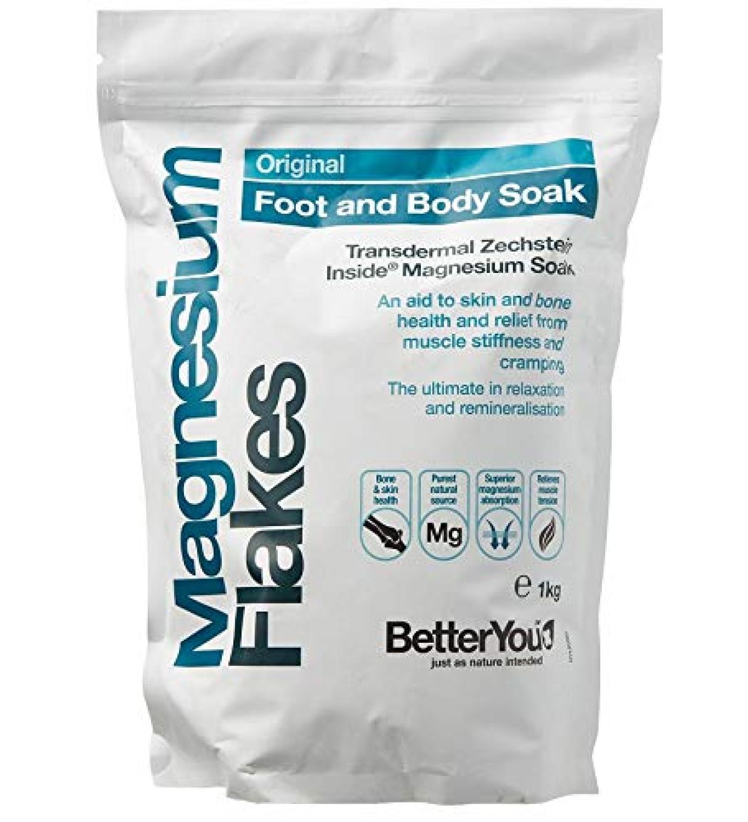 BetterYou Original Flocons de magn sium (trempage des pieds et du corps) - 5 kg