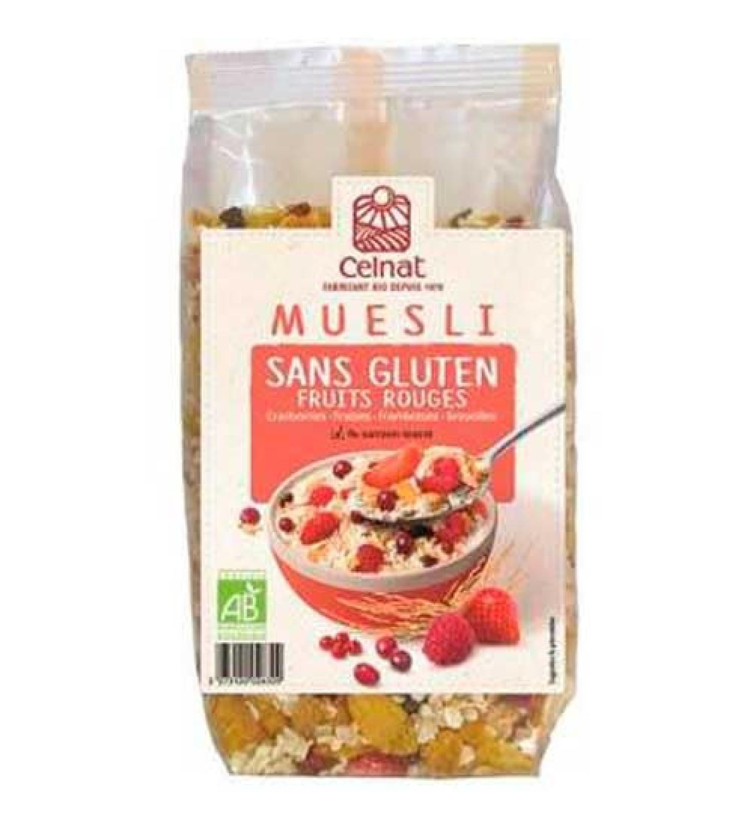 Organic gluten-free red fruit muesli 375 g (Red fruits)