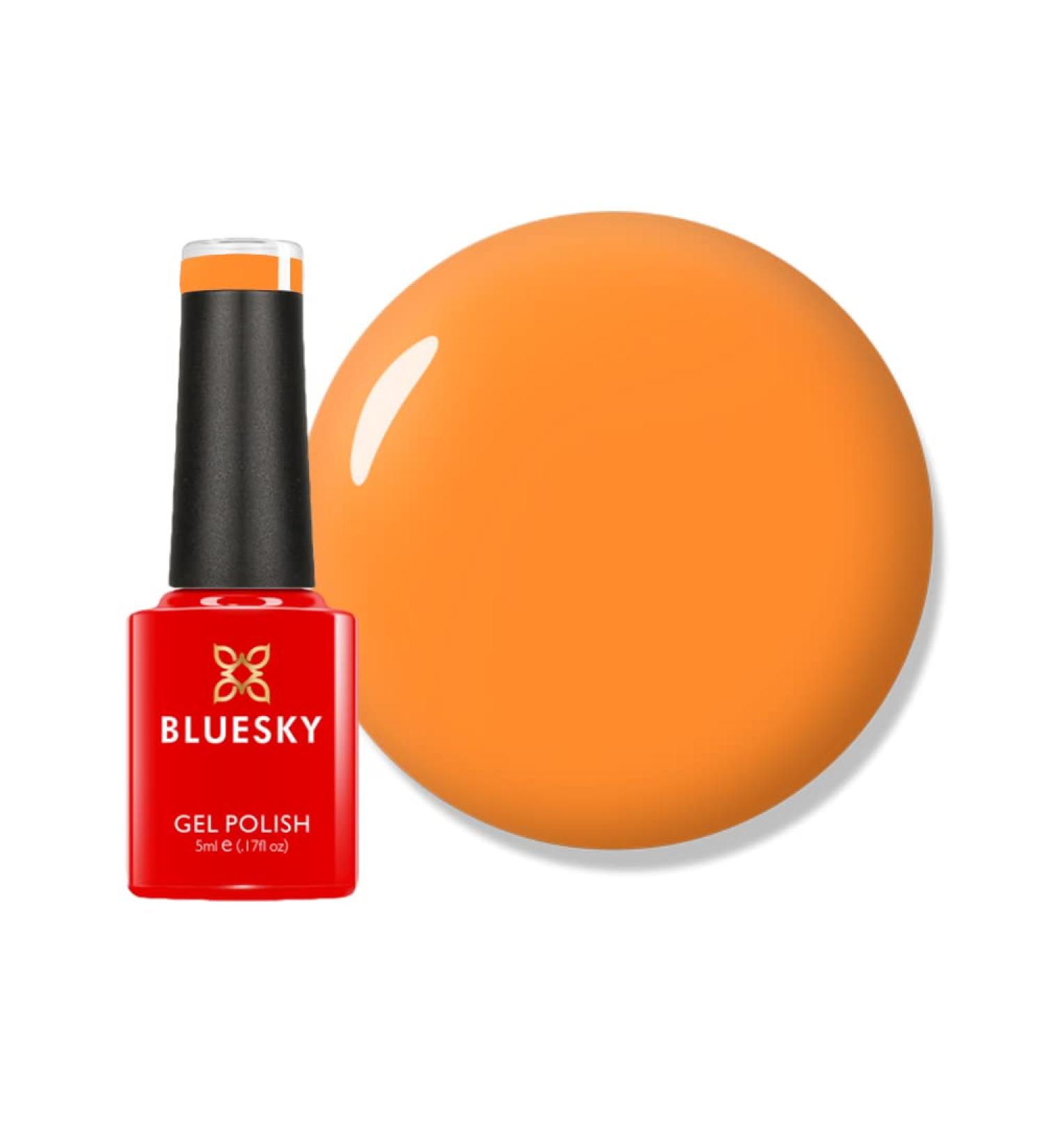 Bluesky Gel Nail Polish Orange Sorbet - Neon04 Bright Long Lasting Chip Resistant 5ml (Requires Drying Under UV LED Lamp) Neon Orange 5 ml (Pack of 1) - Buy Online on GoSupps.com