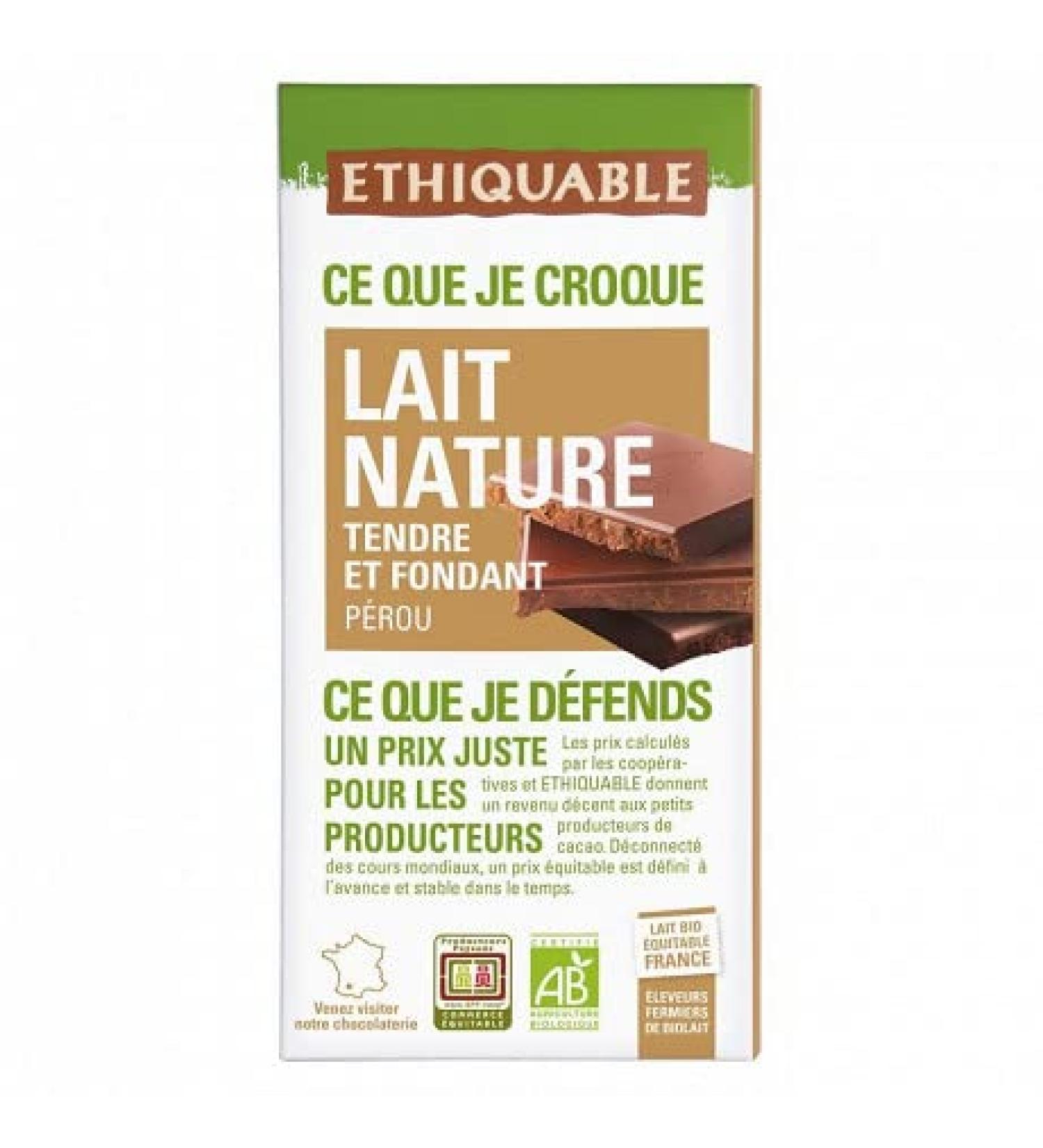 g neric Soft and Melting Milk Chocolate Plain 100g | Ethiquable | (Pack of 4) | Best Deal