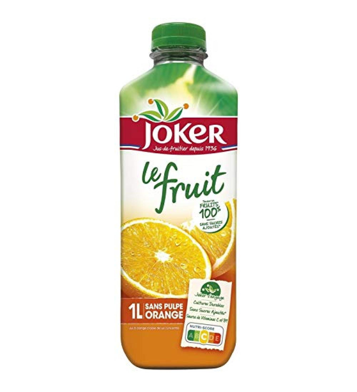 JOKER|Orange Fruit Without Pulp 1L|(Pack of 4)|Best Deal