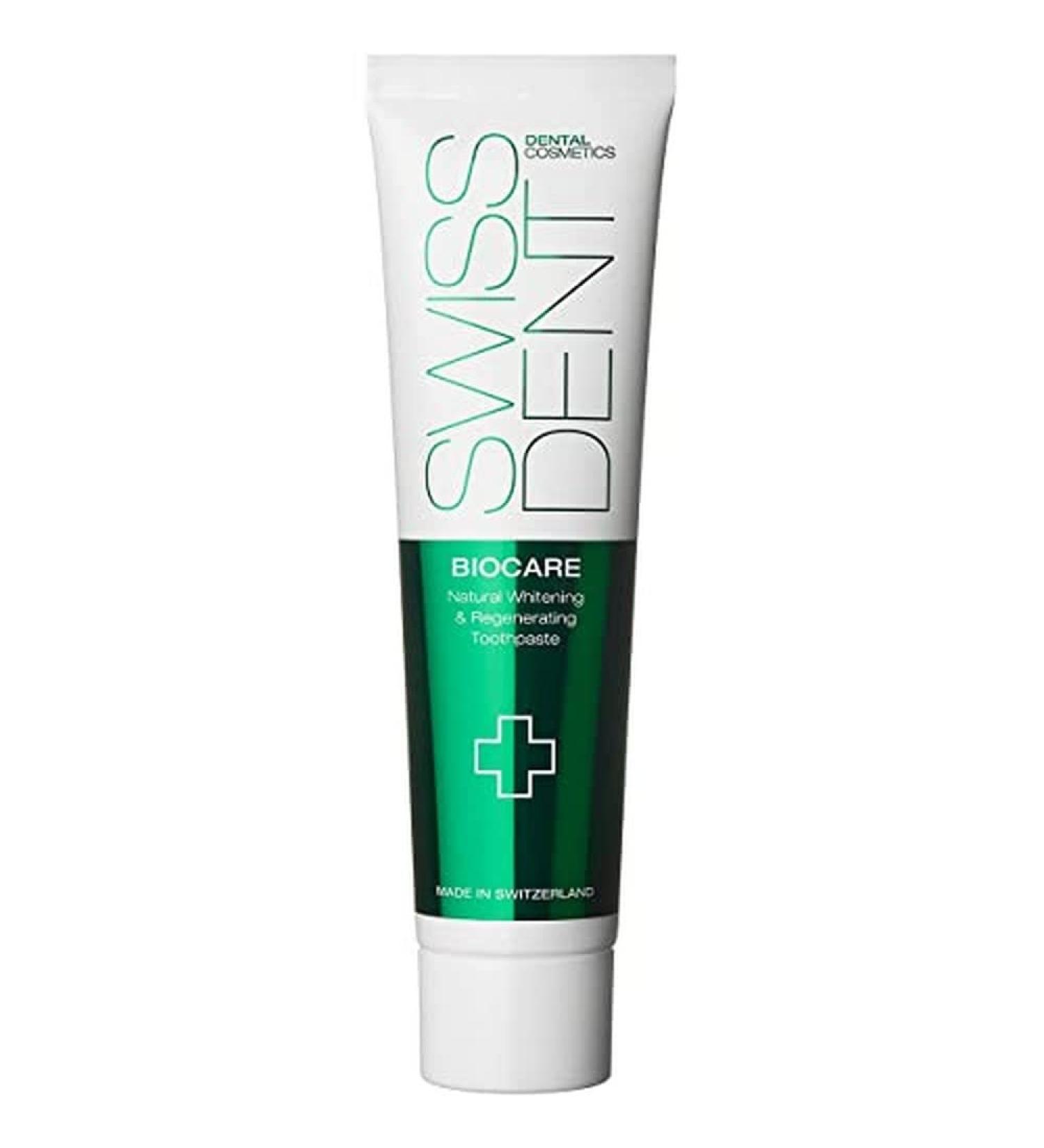 Swissdent Biocare Toothpaste 100ml - Naturally Brightening Whitening Strengthens Enamel & Reduces Sensitivity - Buy Online on GoSupps.com