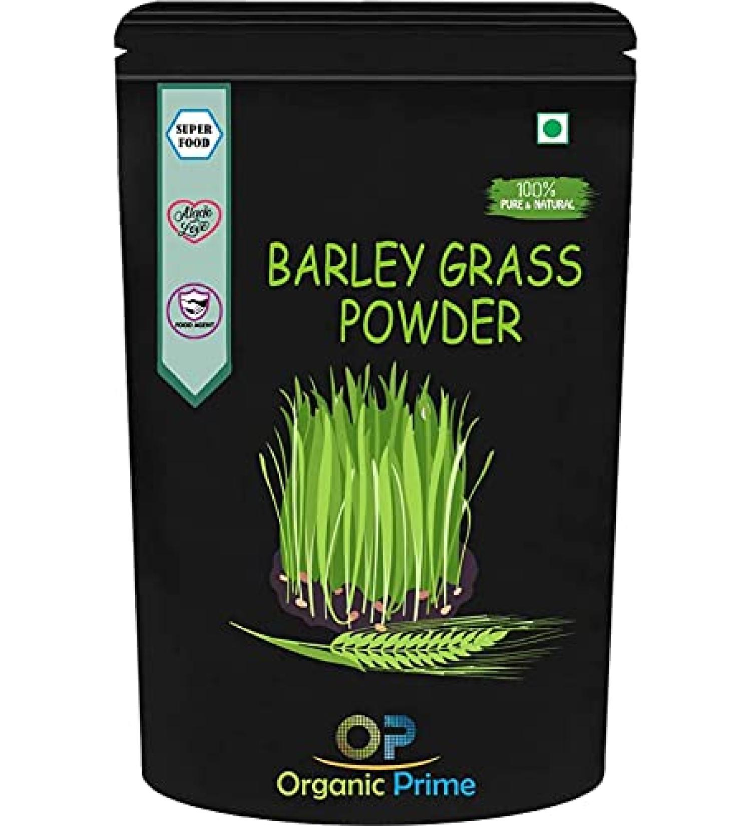 SEP Organic Prime Barley Grass Juice Powder |Super food |Natural Alkaline and Chlorophyll - 100 GM By Organic Prime - Buy Online on GoSupps.com