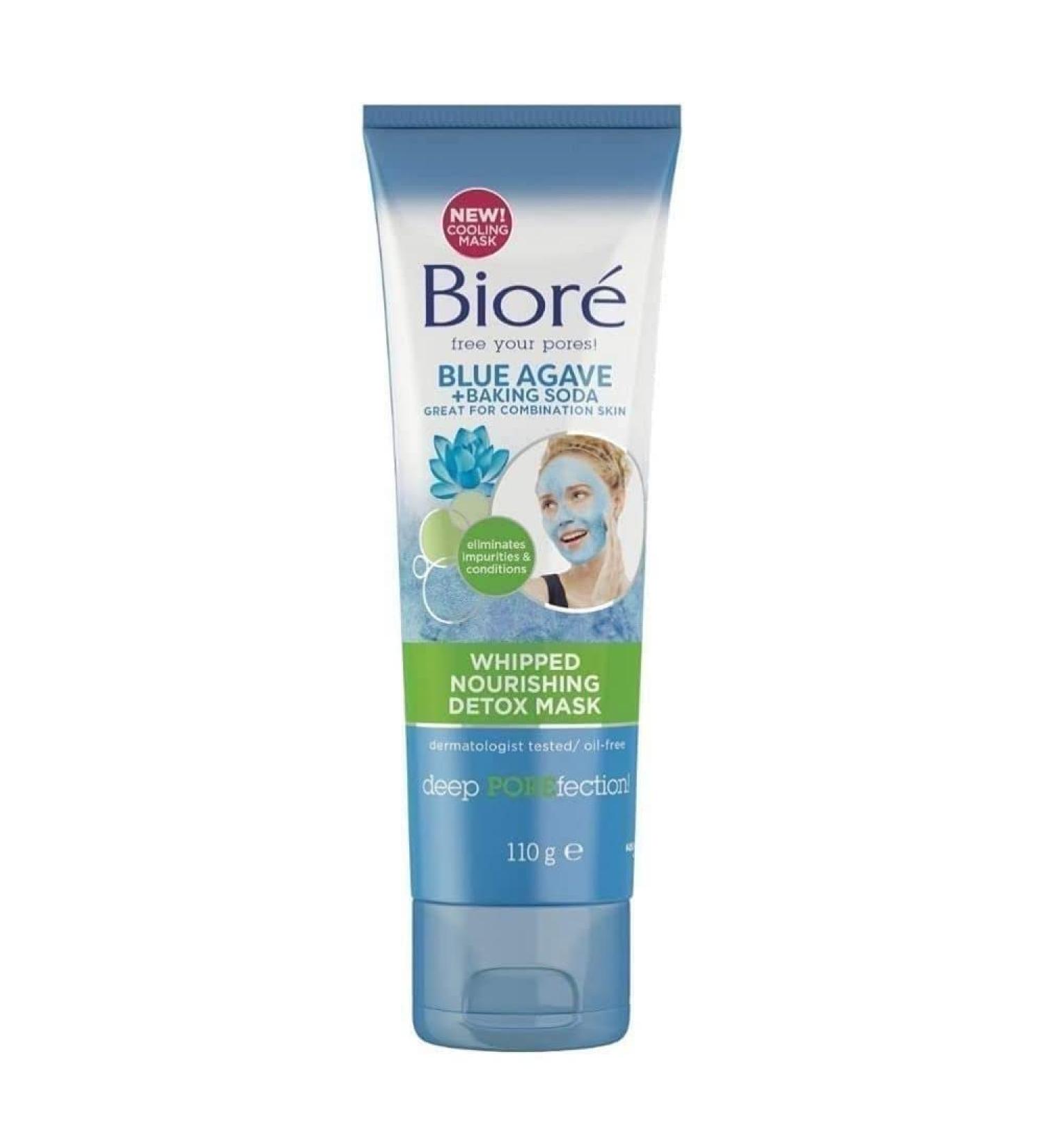 Biore Blue Agave & Baking Soda Whipped Nourishing Detox Face Mask for Combination Skin 110 g