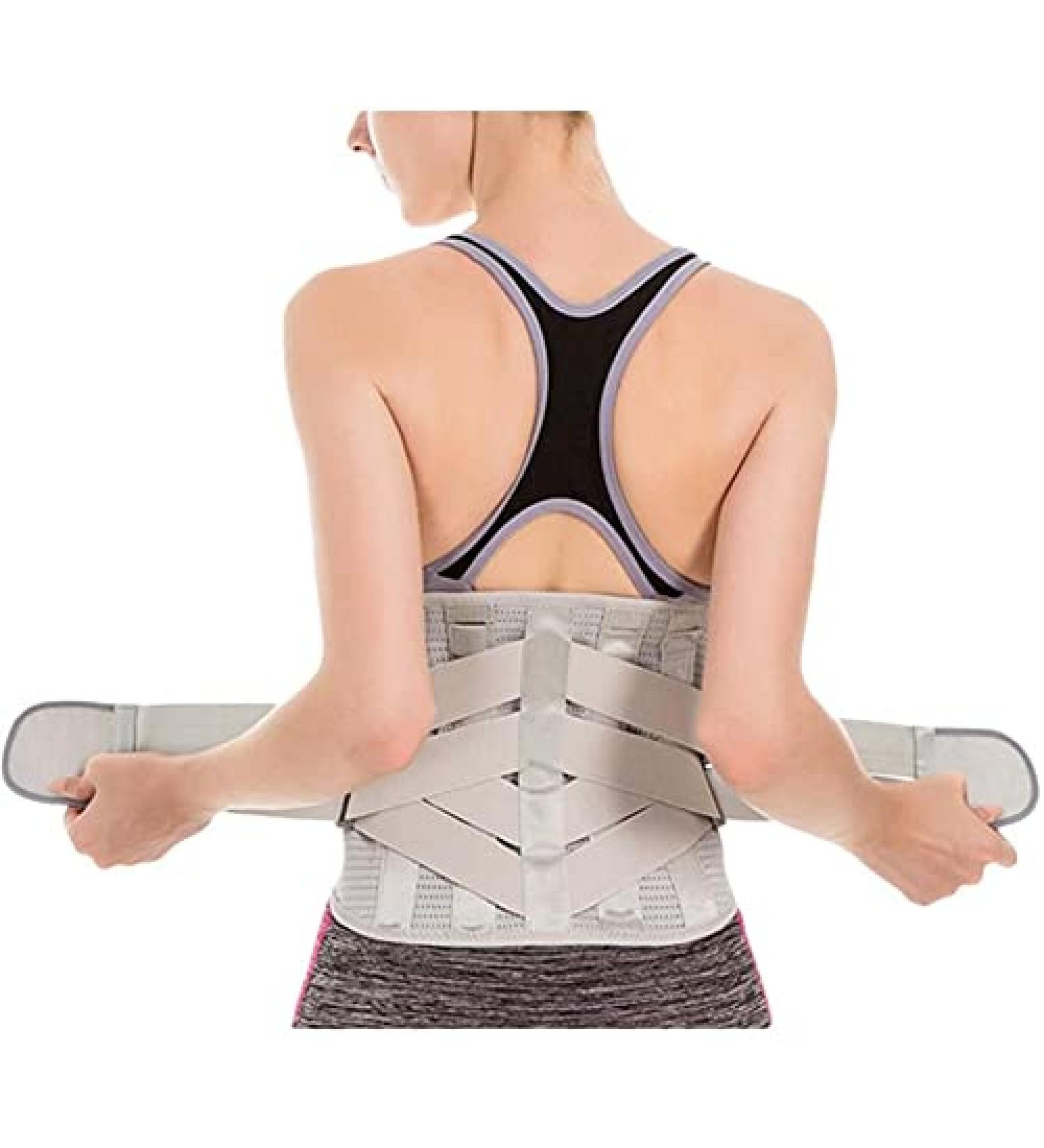 XX Large Gray Lumbar Support Belt - Adjustable Neoprene Pain Relief & Posture Correction - Buy Online on GoSupps.com