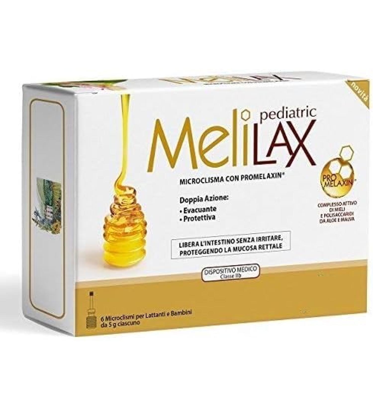 MELILAX Pediatric Microclismi with promelaxin for Infants and Kids 6 x 5 g