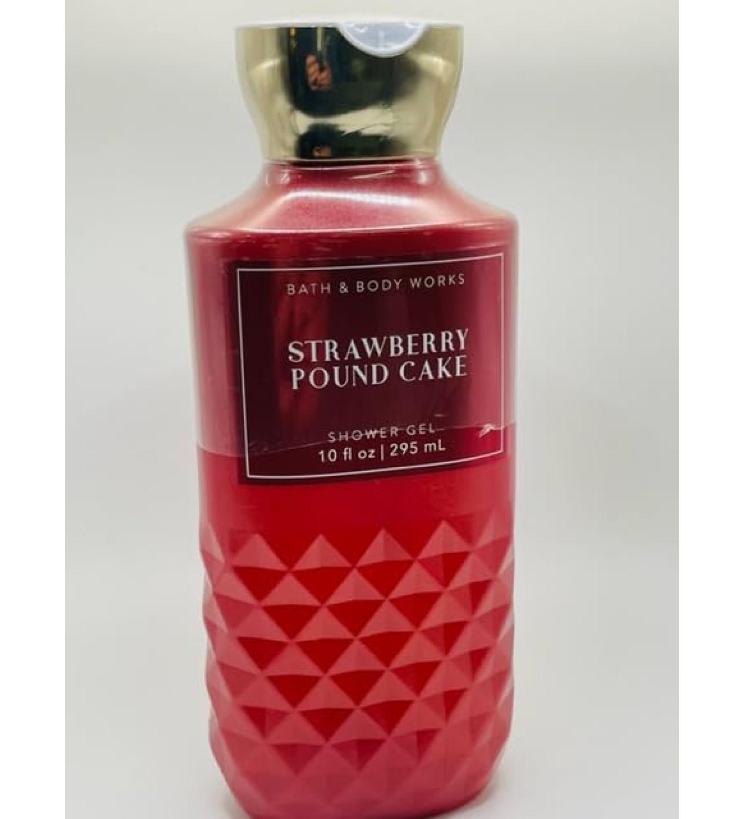 Strawberry Pound Cake Shower Gel 10 Ounce Body Wash Diamond Plate Look Bottle