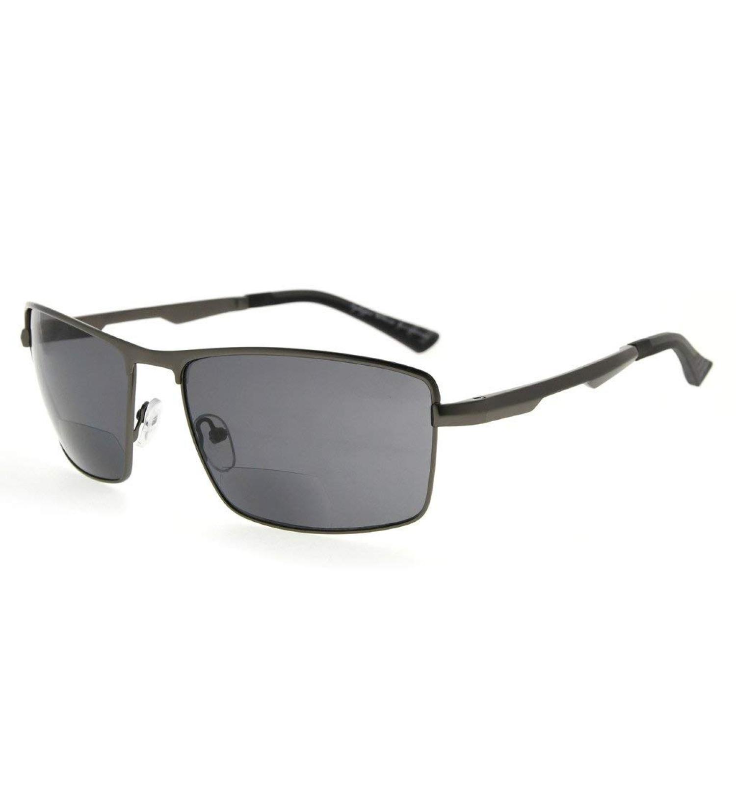 Eyekepper Bifocal Sunglasses for Men - Gunmetal 1.50 Outdoor Reading Glasses - Buy Online on GoSupps.com
