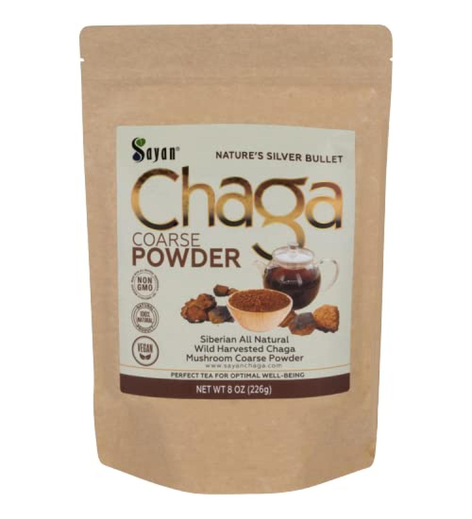 Sayan Siberian Raw Ground Chaga Powder 8 oz | Wild Forest Mushroom Tea | 226 g (Pack of 1) - Buy Online on GoSupps.com