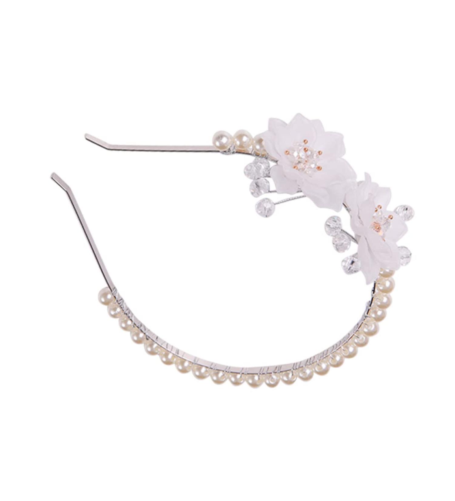 PLAFOPE Pearl Flower Headband Wedding Decor Pearl Headband Decorative Flower Headband Flower Head Band Wedding Hair Accessory Headband Ornament Head Band for Bride Exquisite Hair Band - Buy Online on GoSupps.com
