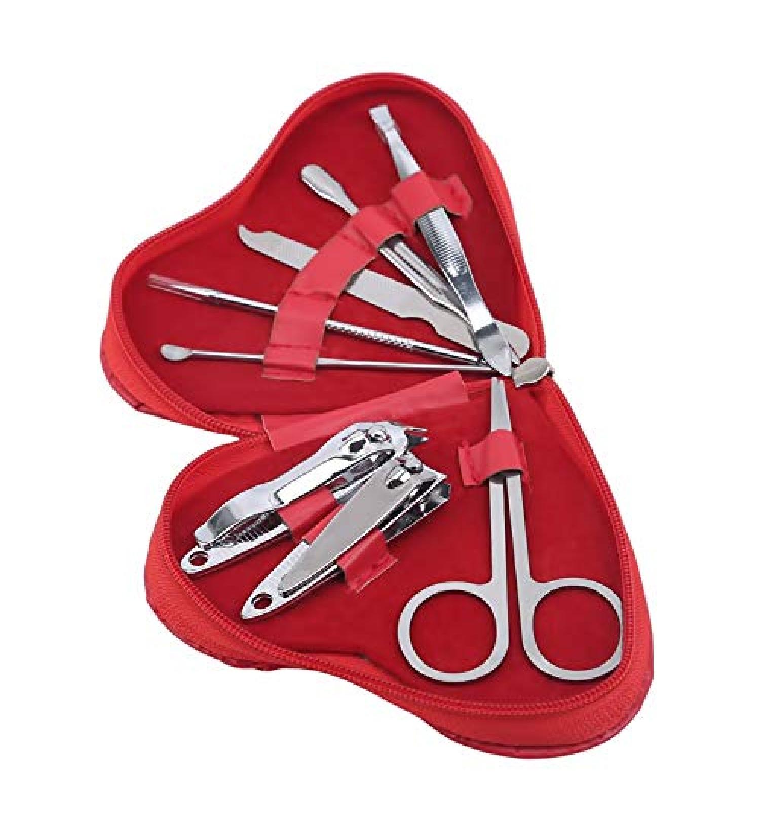 Nail Clippers Set Red Heart Nail Clipper Set Household Stainless Steel Ear Spoon Nail Clippers Manicure Tool Pedicure Nail Scissor Pedicure Tools for Feet - Buy Online on GoSupps.com