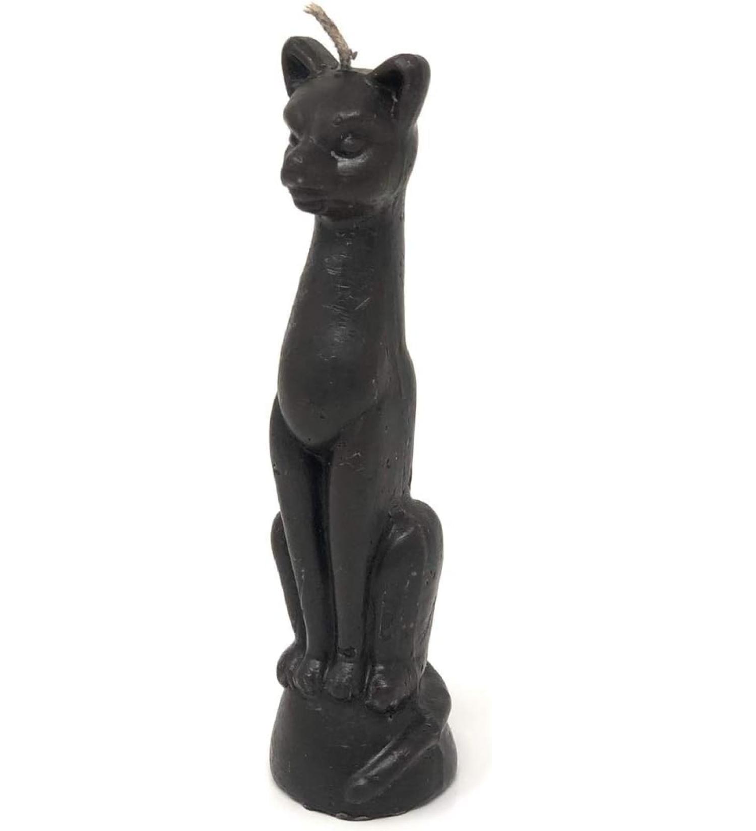 Buy Lucky Cat Ritual Candle - Attract Good Fortune & Prosperity | Ancient Egyptian Goddess Symbol | Black Abundance & Healing Candle - Buy Online on GoSupps.com