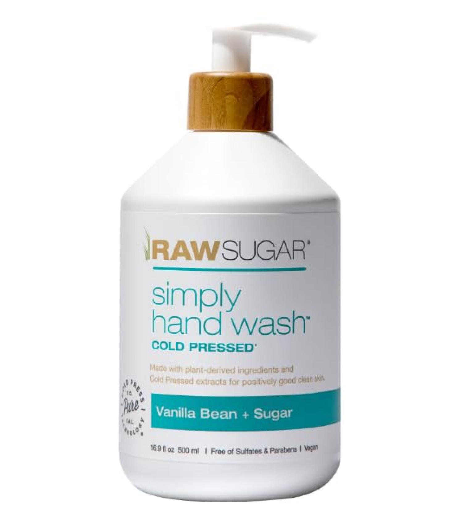 Raw Sugar Simply Hand Wash - Vanilla Bean + Sugar Hand Soap 16.9 fl oz (Pack of 1) | International Shipping Available - Buy Online on GoSupps.com