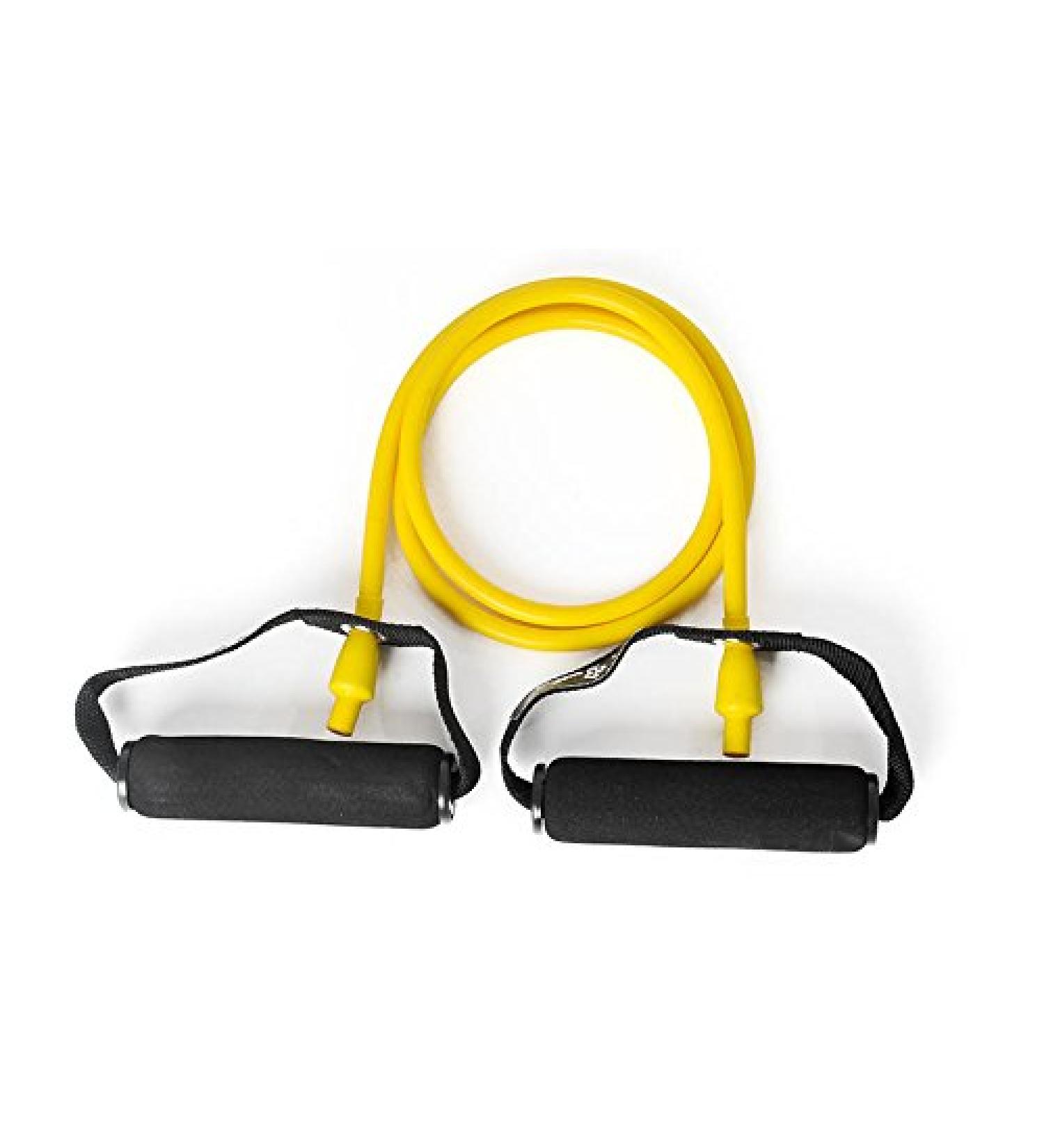 DITTMANN Body Tube Deluxe Fitness Band Expander yellow/light foam handle