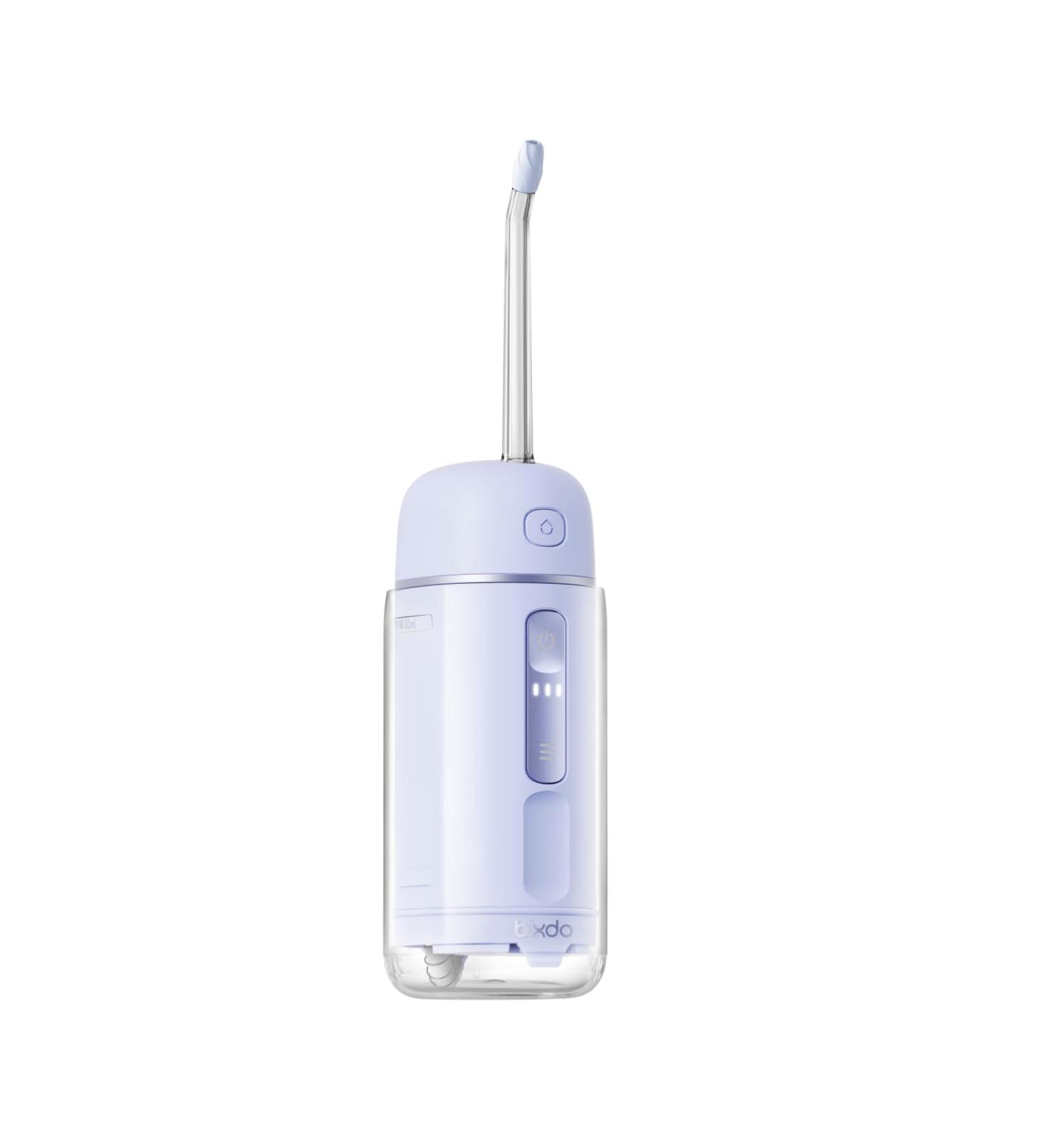 Water Flosser Cordless Portable Mini Oral Irrigator Teeth Cleaner Rechargeable Power Dental Flosser Picks for Travel Home 3 Modes IPX7 Wateroproof for Teeth Braces Dental Care Purple