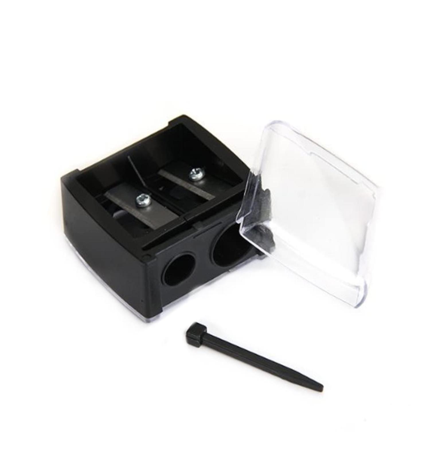 Pencil Sharpener Precision Cosmetic Pencil Sharpener for Eyebrow Eyeliner 2 Holes - Buy Online on GoSupps.com