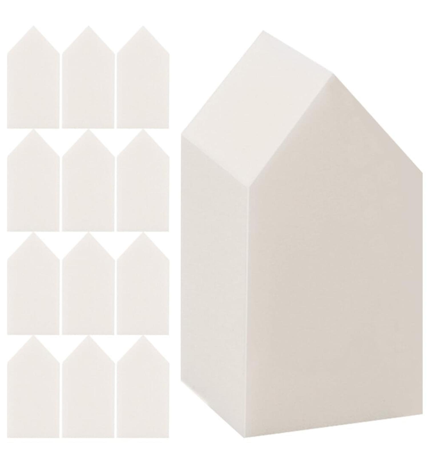 Housoutil 50 Makeup Sponges - Curve Blending Applicators for Foundation | Synthetic Latex White Beauty Tools - Perfect for Flawless Application - Buy Online on GoSupps.com