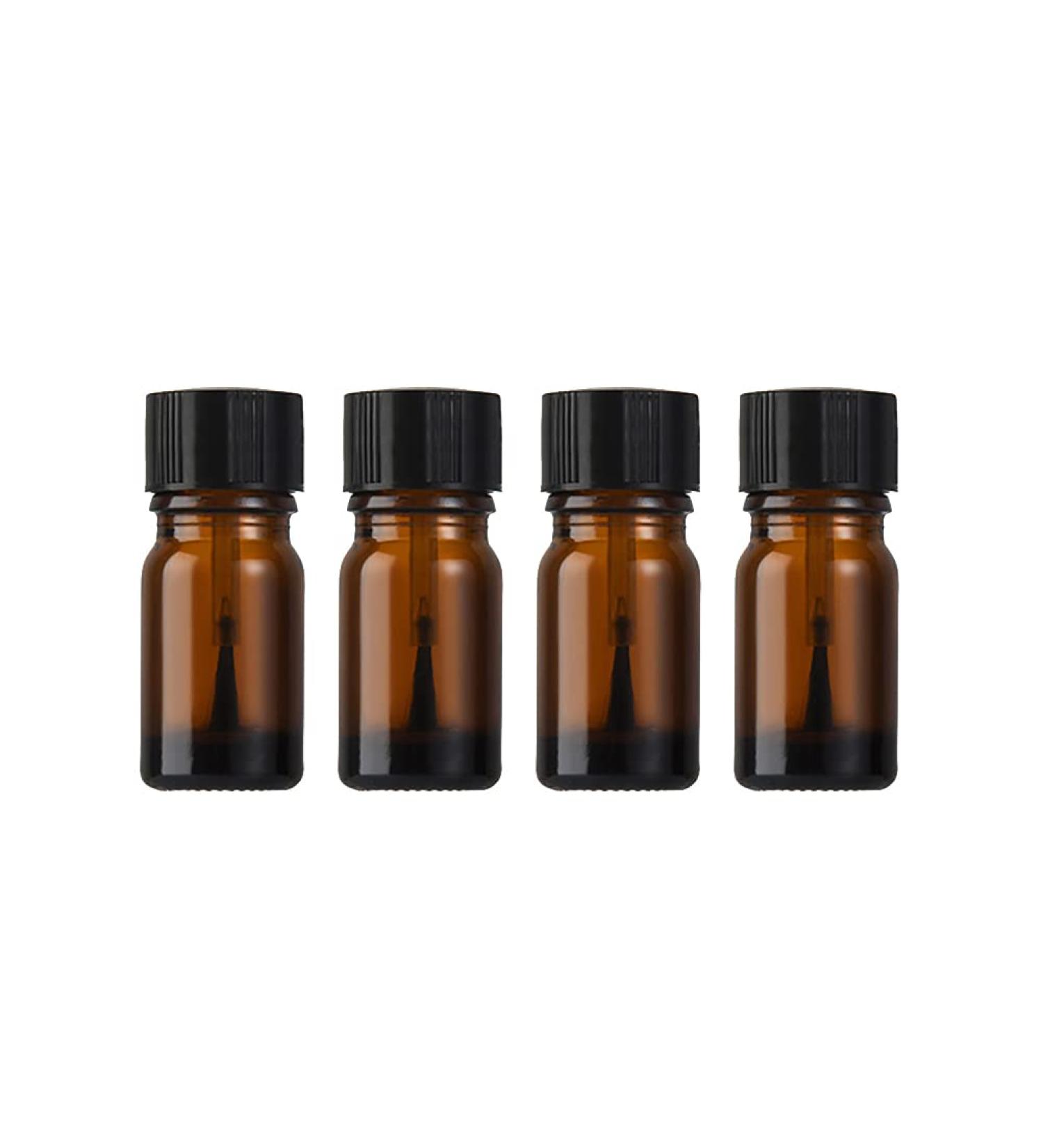 JIHUOO 5ml Empty Nail Polish Bottles - Glass Nail Polish Containers with Brush - Pack of 5 - Buy Online on GoSupps.com