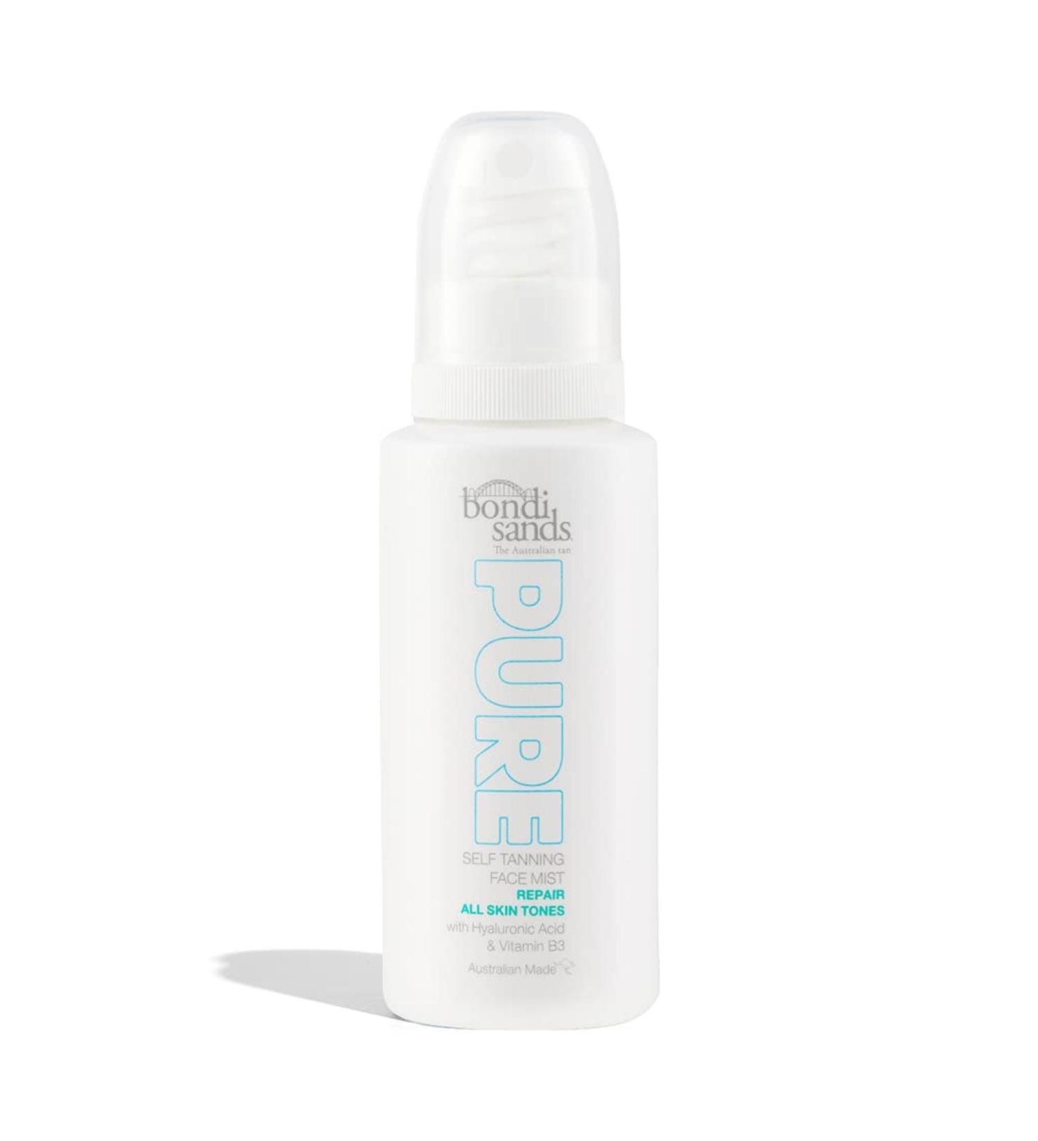 Bondi Sands Pure Self Tanning Face Mist Repair with Hyaluronic Acid & Vitamin B3 | Hydrating Glow, Non-Comedogenic, Vegan & Cruelty-Free | 70 mL - Buy Online on GoSupps.com