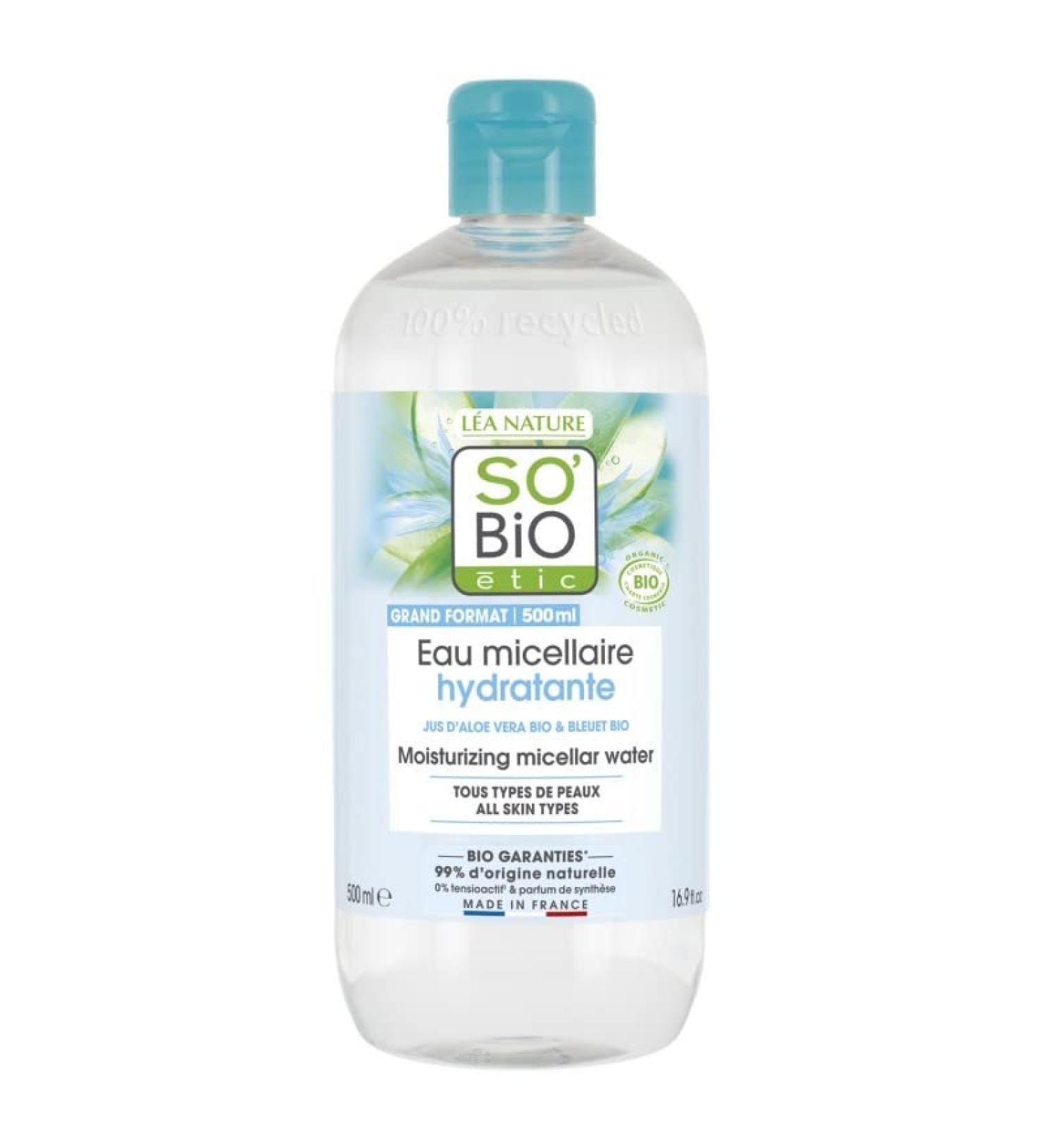 SO'BIO TIC - Organic Aloe Vera Micellar Cleansing Lotion 500Ml - Pack of 3 - Sold in Packs - Buy Online on GoSupps.com