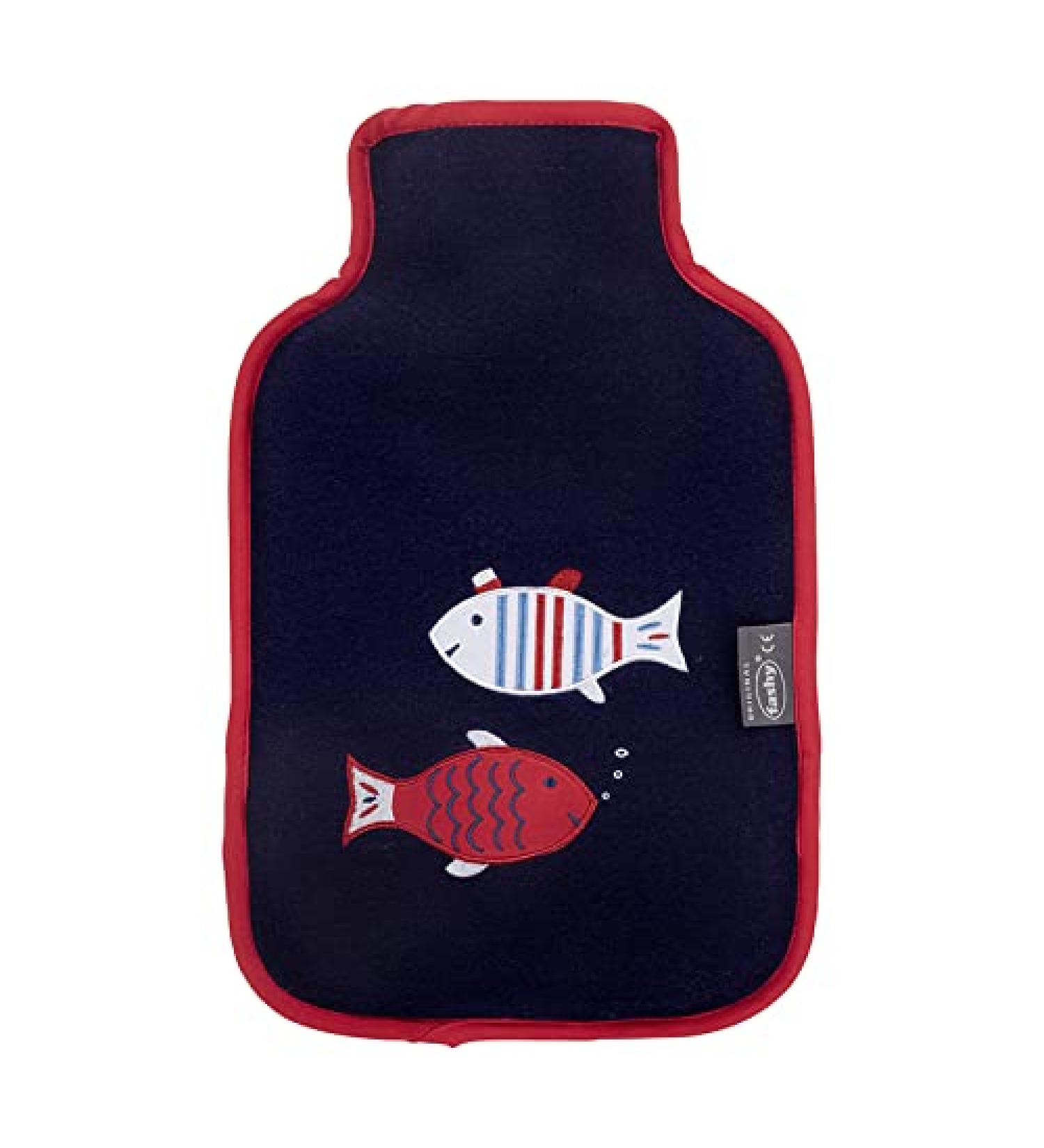 fashy hot water bottle 2.0L with felt-look cover 67380 54