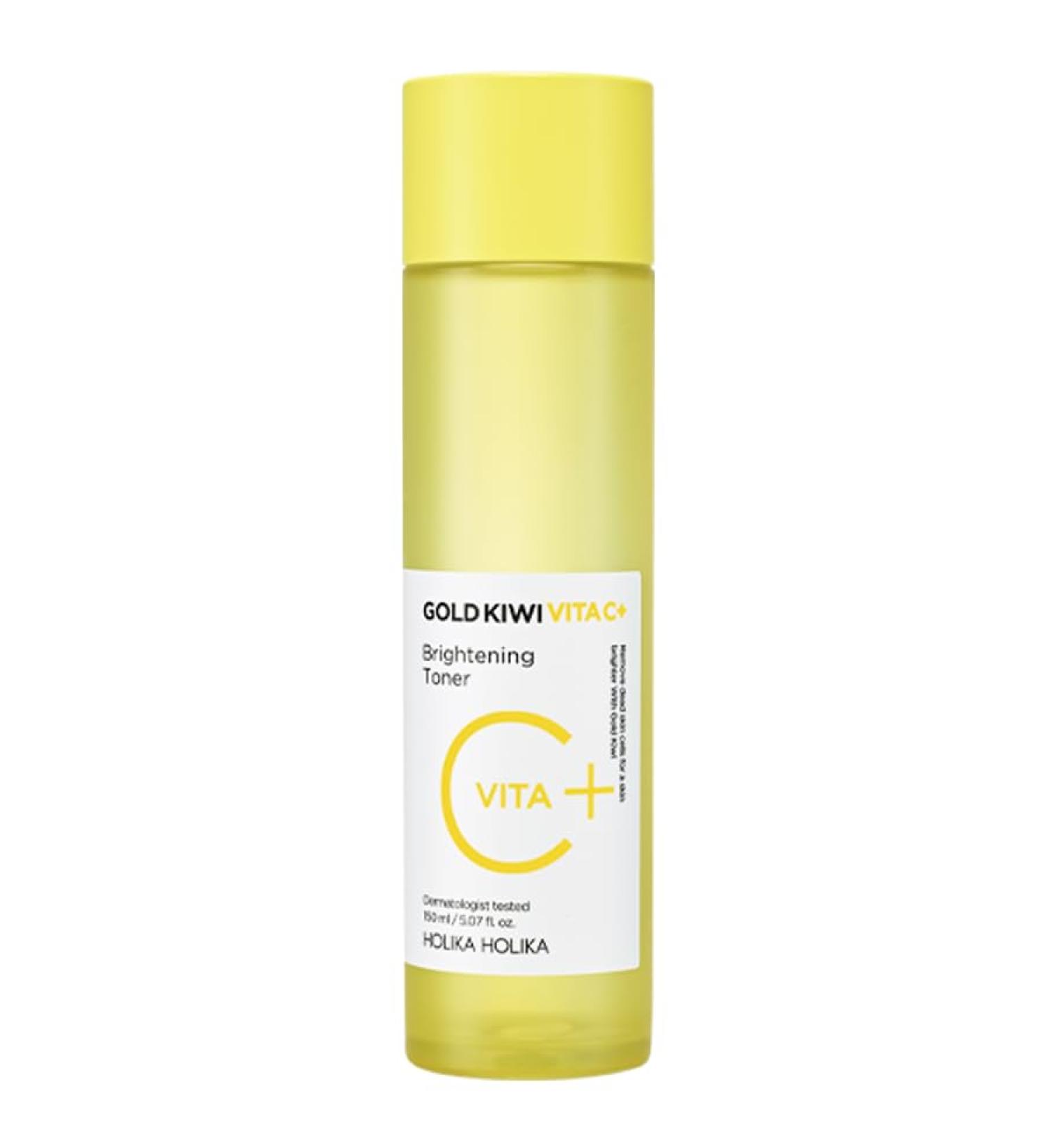 HOLIKA HOLIKA Gold Kiwi Vita C Plus Facial Radiance Freckle Removal Skincare Toner 150ml