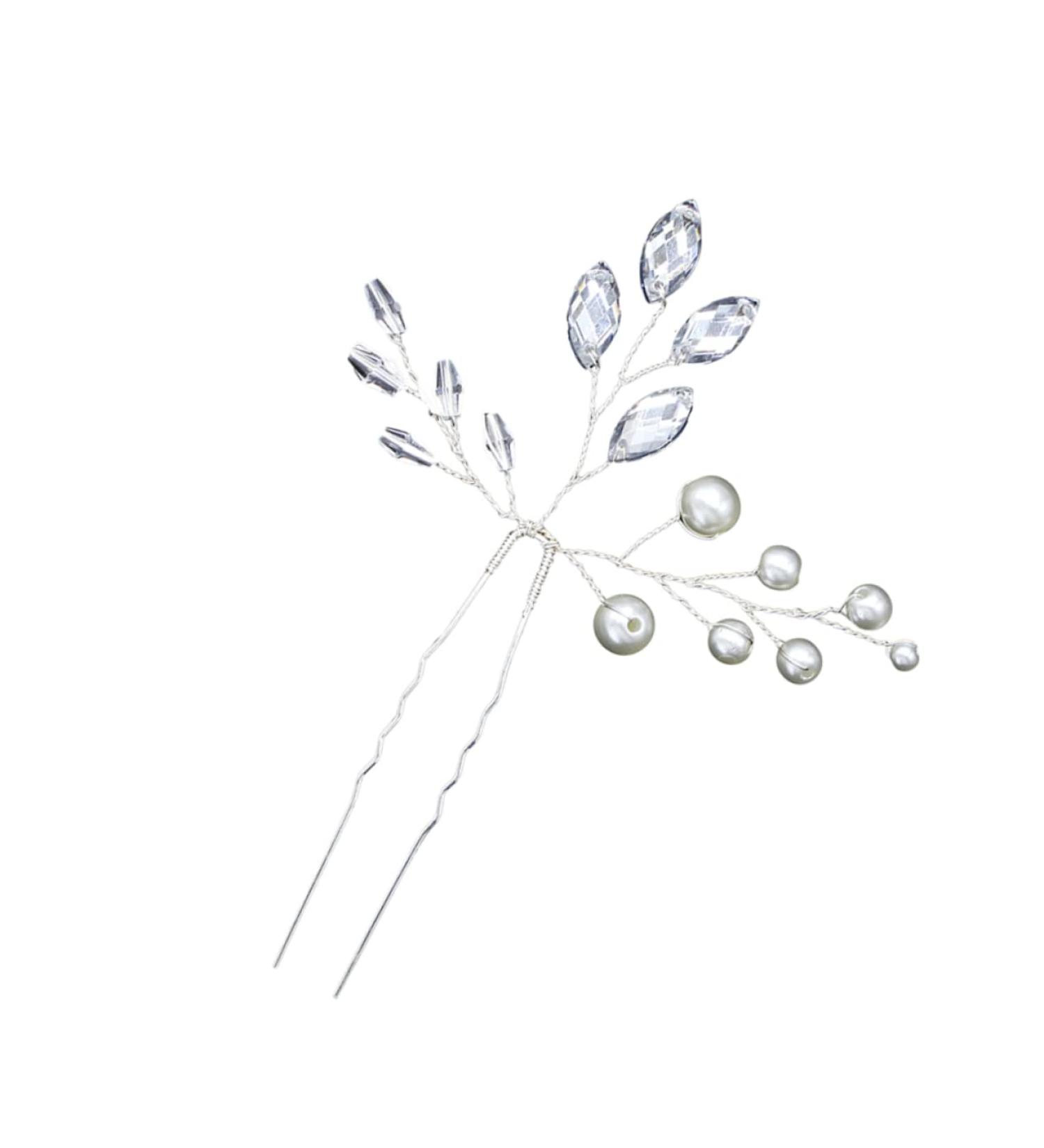 FRCOLOR Wedding Hair Clips for Brides Pearl Hair Clips Pearl Hair Comb Crystal Hair for Bride Hair Comb with Crystal Rhinestones Hair Pin Made of Crystal for Bride Headpiece - Buy Online on GoSupps.com