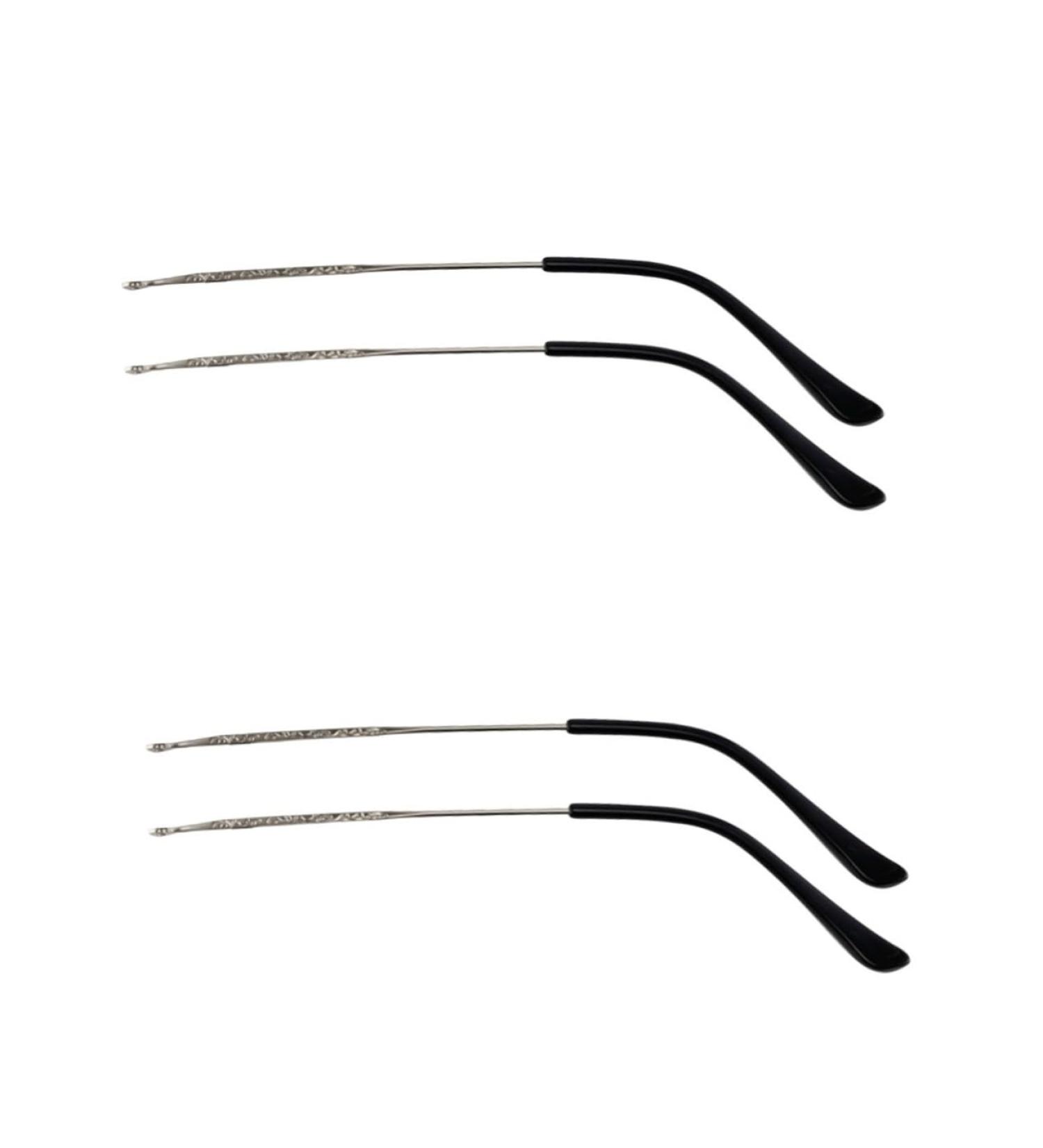 Healeeved 2 Pairs of Universal Glasses Frames & Sunglasses Ear Handles - Silver Replacement Brackets (13.8x0.5cm) - Accessories for Glasses - Buy Online on GoSupps.com