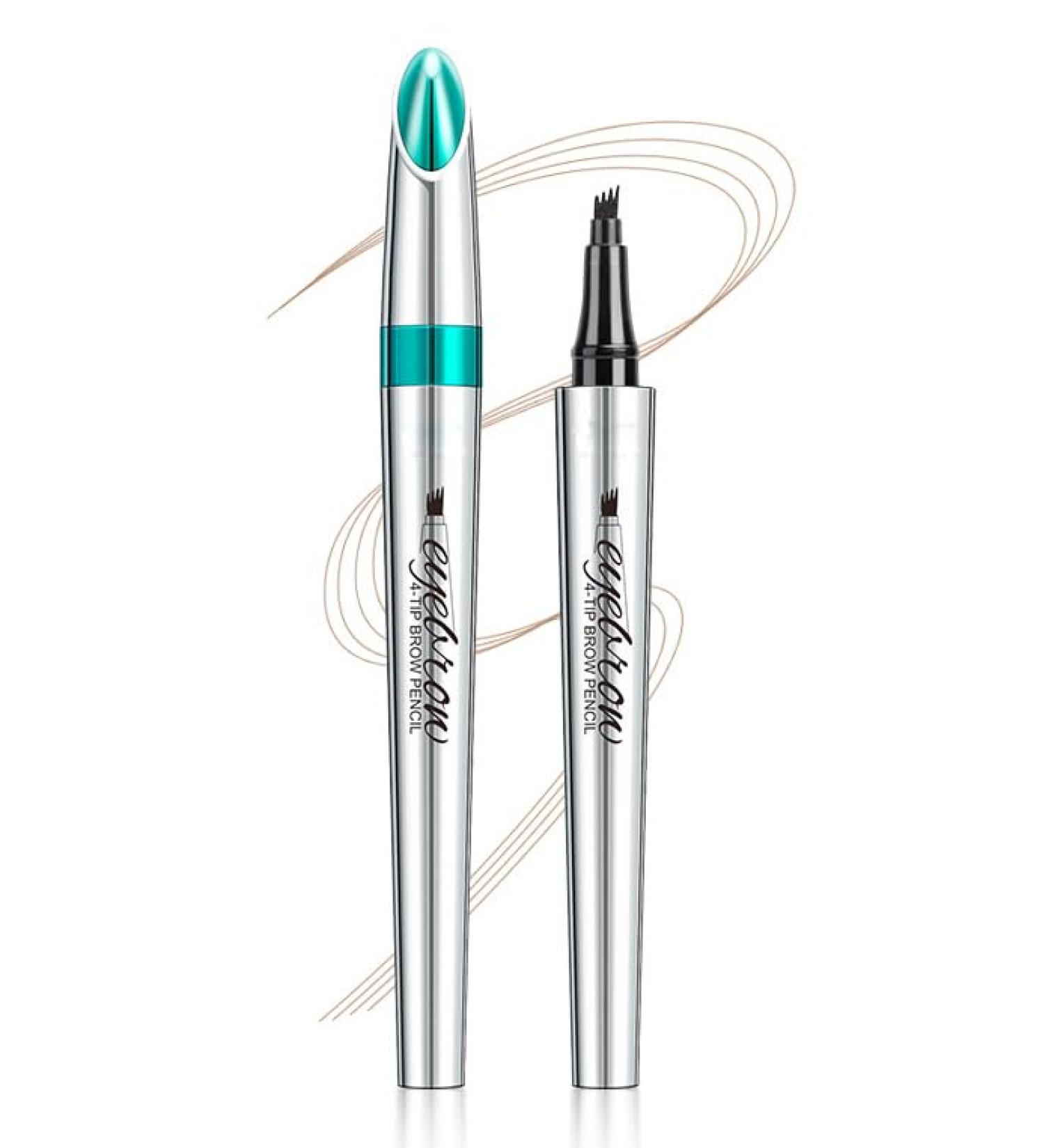 Eyebrow Pencil Quad-Tip Split Eyebrow Pencil Highly Effective Filler for a Long-Lasting Natural Wild Eyebrow Look Natural and Long-Lasting 5 Colors to Choose From (1) - Buy Online on GoSupps.com