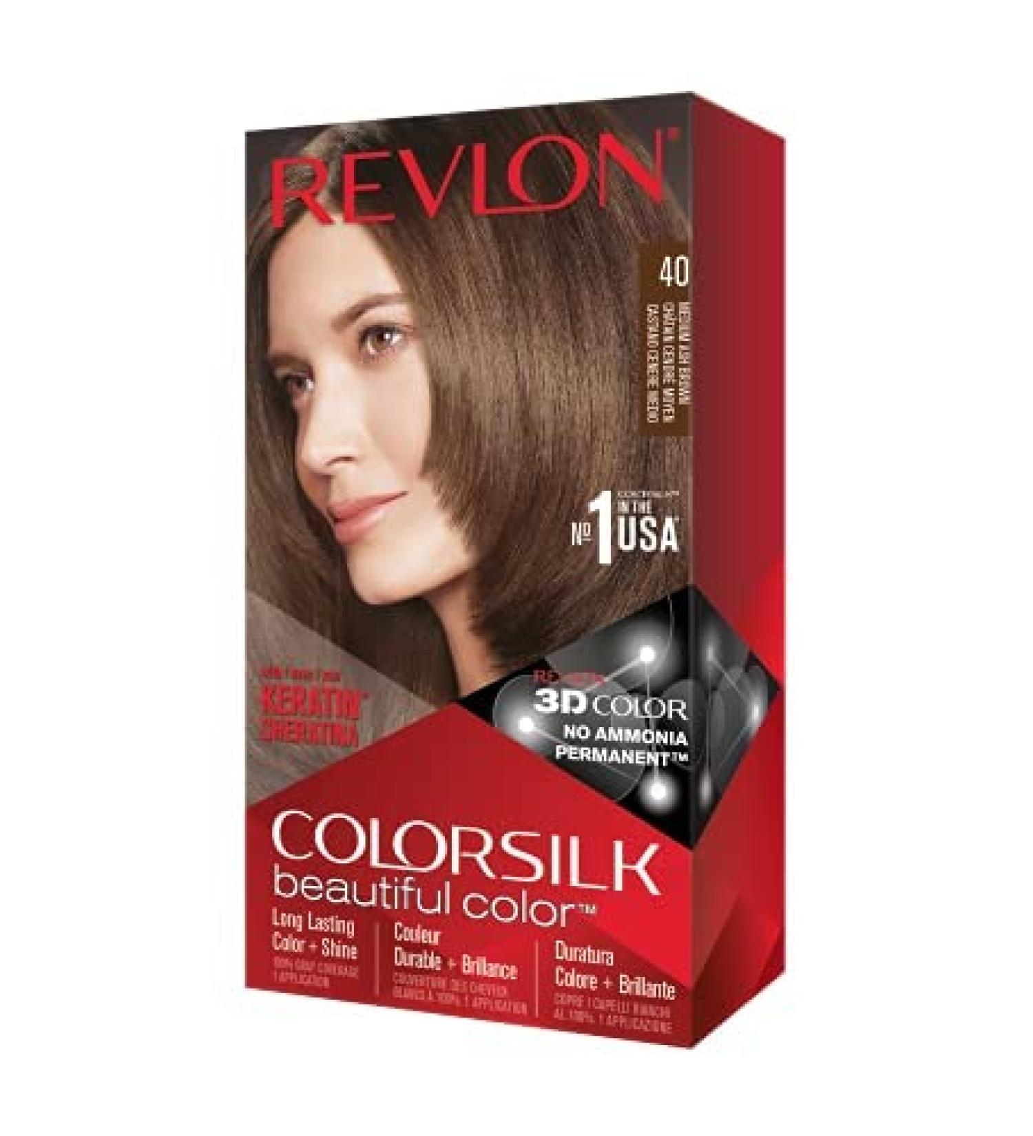 Colorsilk - Revlon Haircolor Medium Ash Brown 40-10oz(Pk of 6) Ammonia Free - Buy Online on GoSupps.com