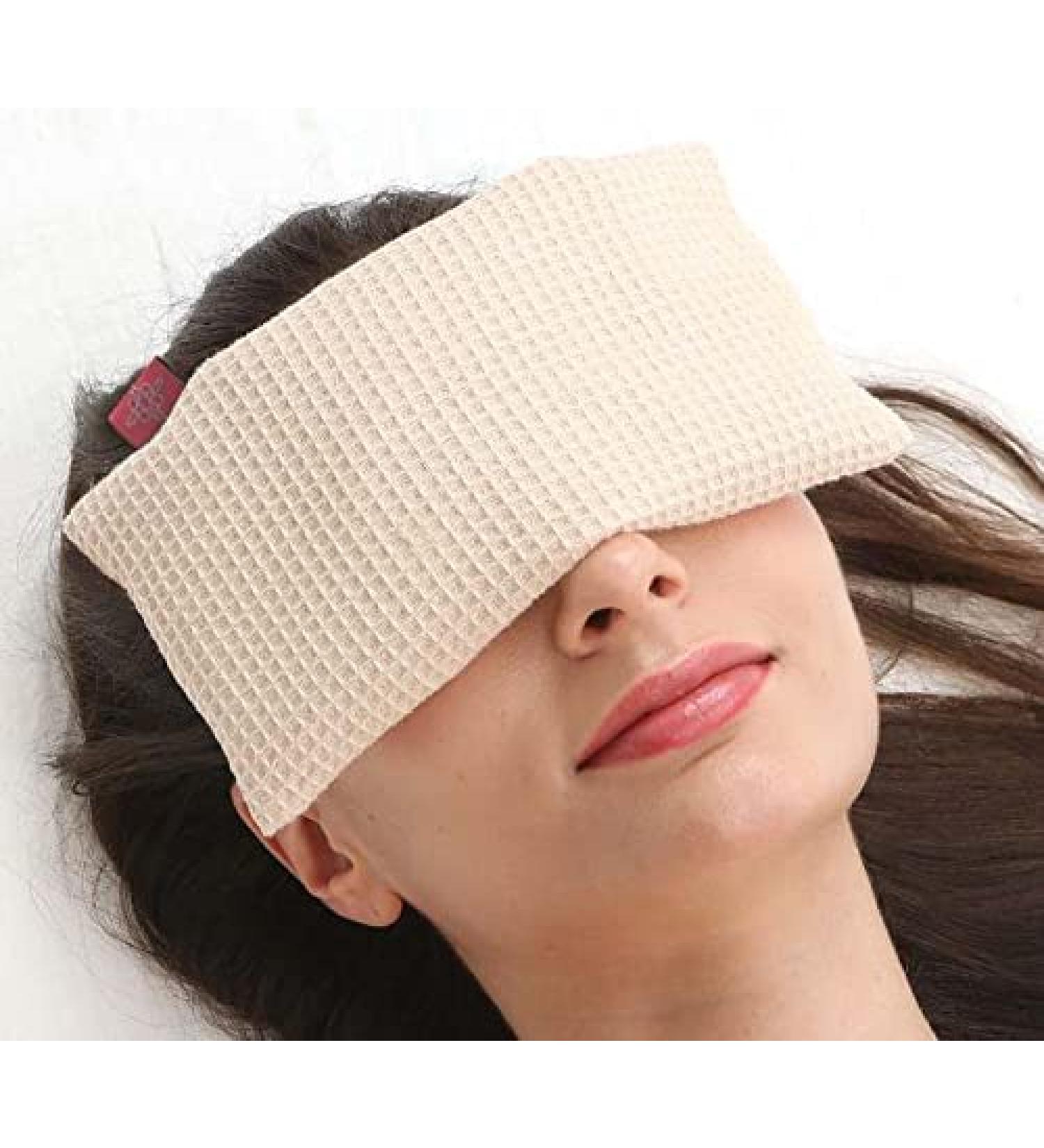 SAREDO Weighted Lavender Eye Pillow with Flax Seeds - Hot & Cold Compress for Headache Relief and Relaxation - Buy Online on GoSupps.com