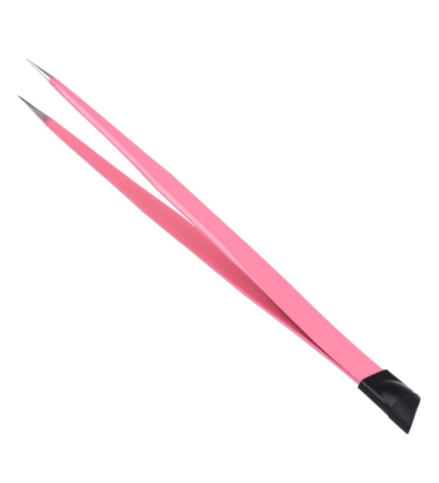 Nail Tweezers Double Sided Nail Art Sticker Press Rhinestone Picker Nippers Pink - Buy Online on GoSupps.com