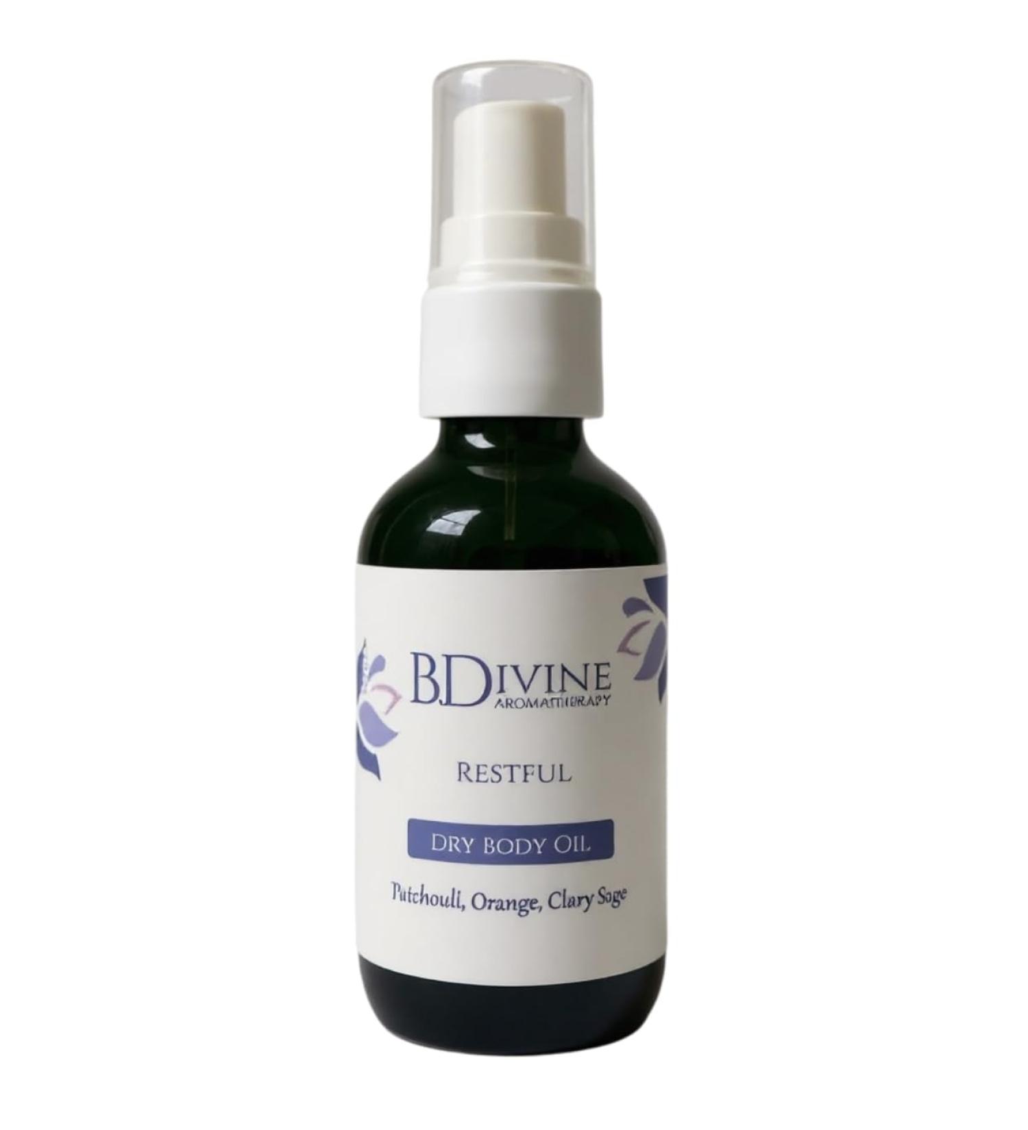 B. Divine Aromatherapy Restful Dry Body Oil Soothing Organic Essential Oils for Relaxation 2 fl oz - Buy Online on GoSupps.com