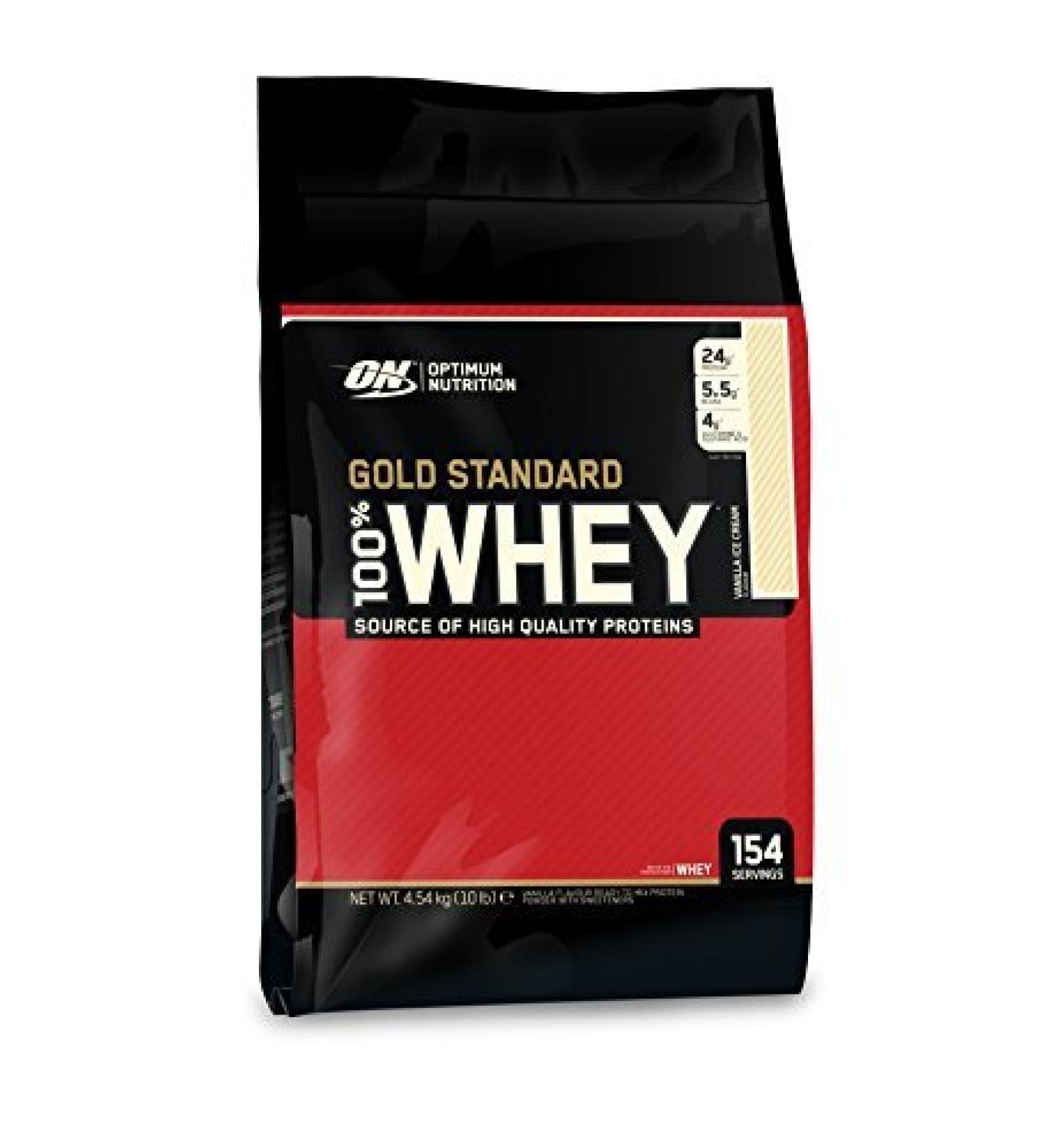 Optimum Nutrition 100% Whey Gold Standard Vanilla Ice Cream 10 Pound Packaging May Vary by Optimum Nutrition