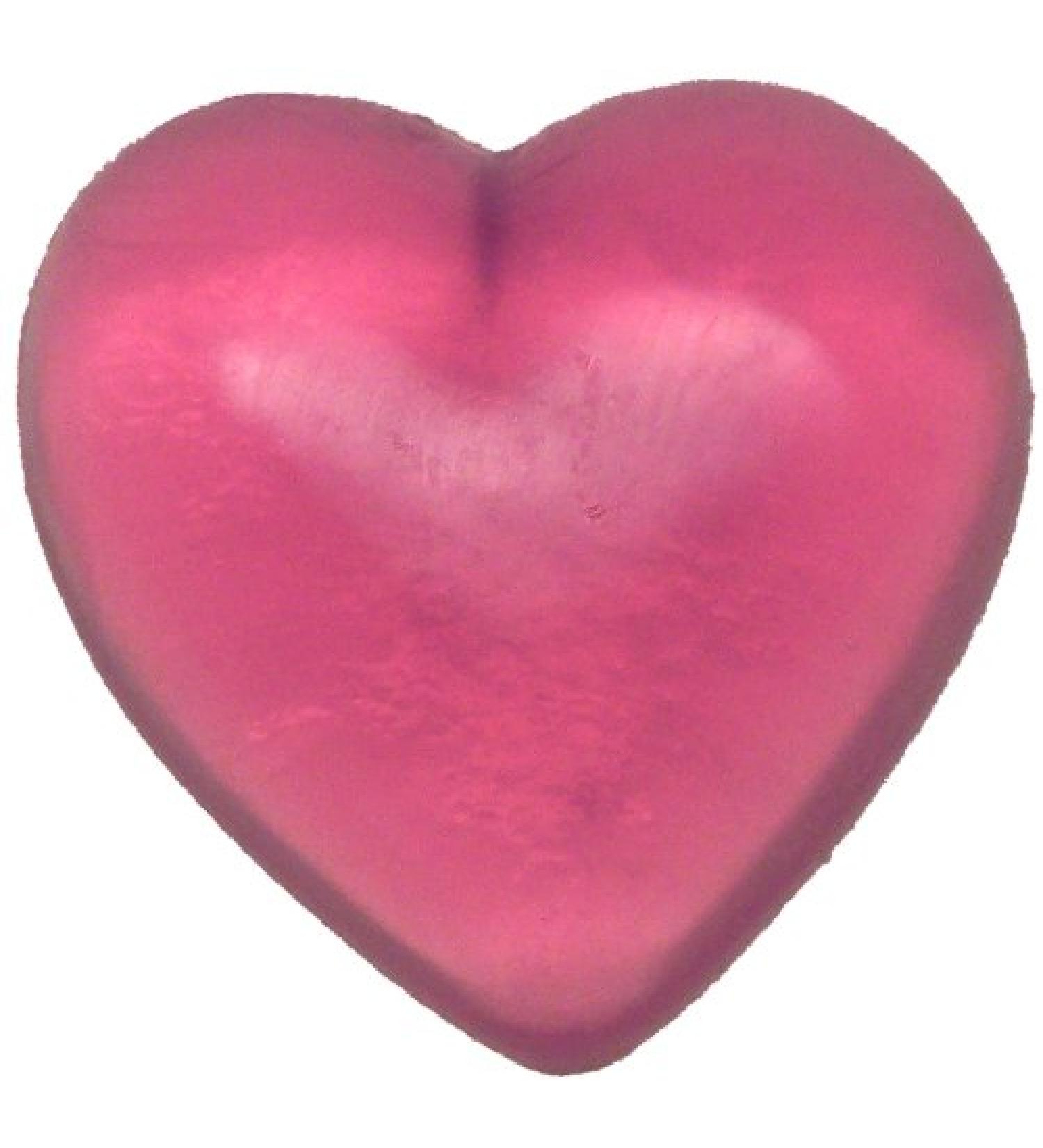Heart Soap by Eclectic Lady Rose Clear Pink 3 oz Bar
