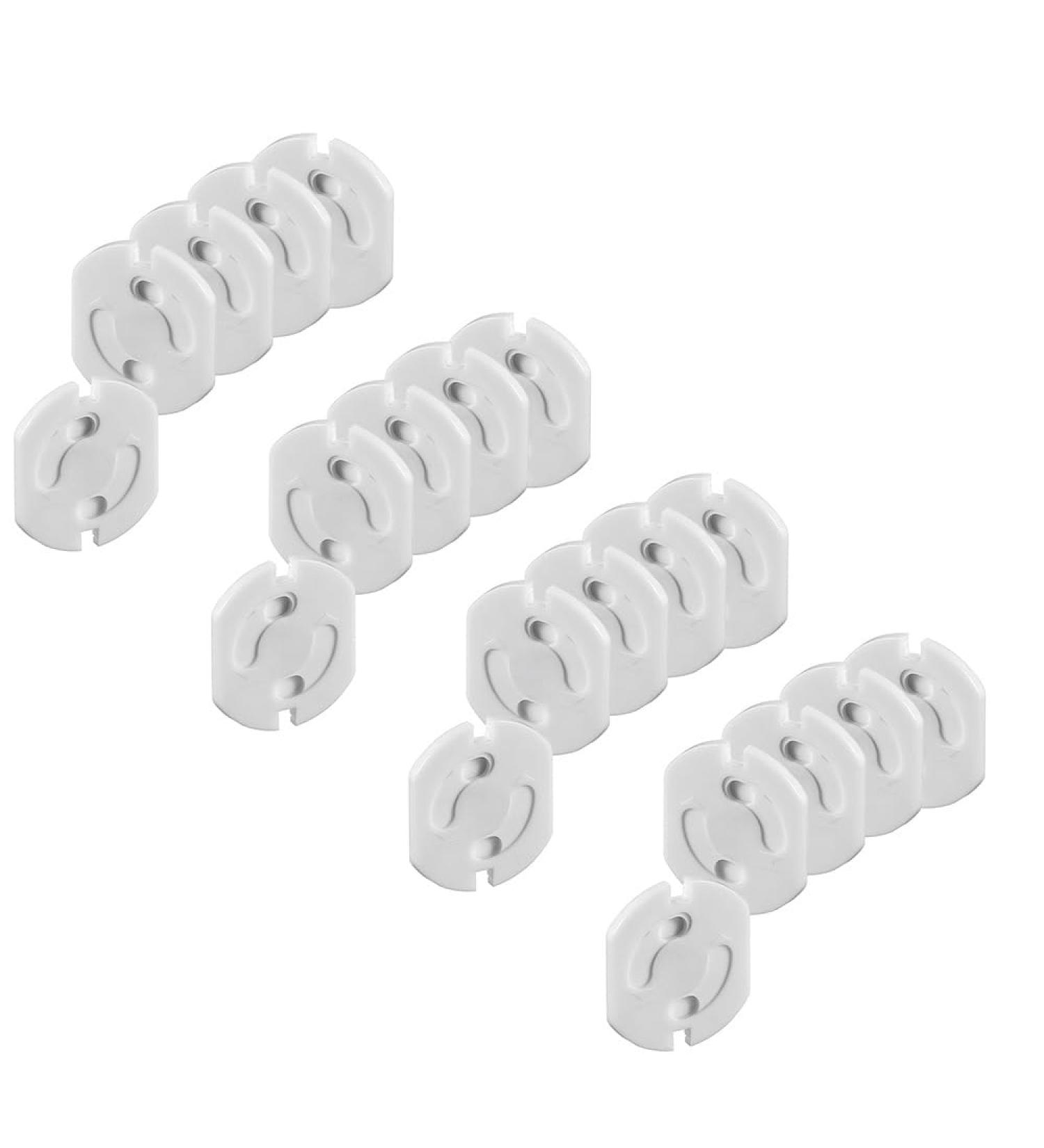 Offgridtec 20x Child Safety Socket Locks - Rotating Mechanism for Baby & Toddler Protection - White - Buy Online on GoSupps.com